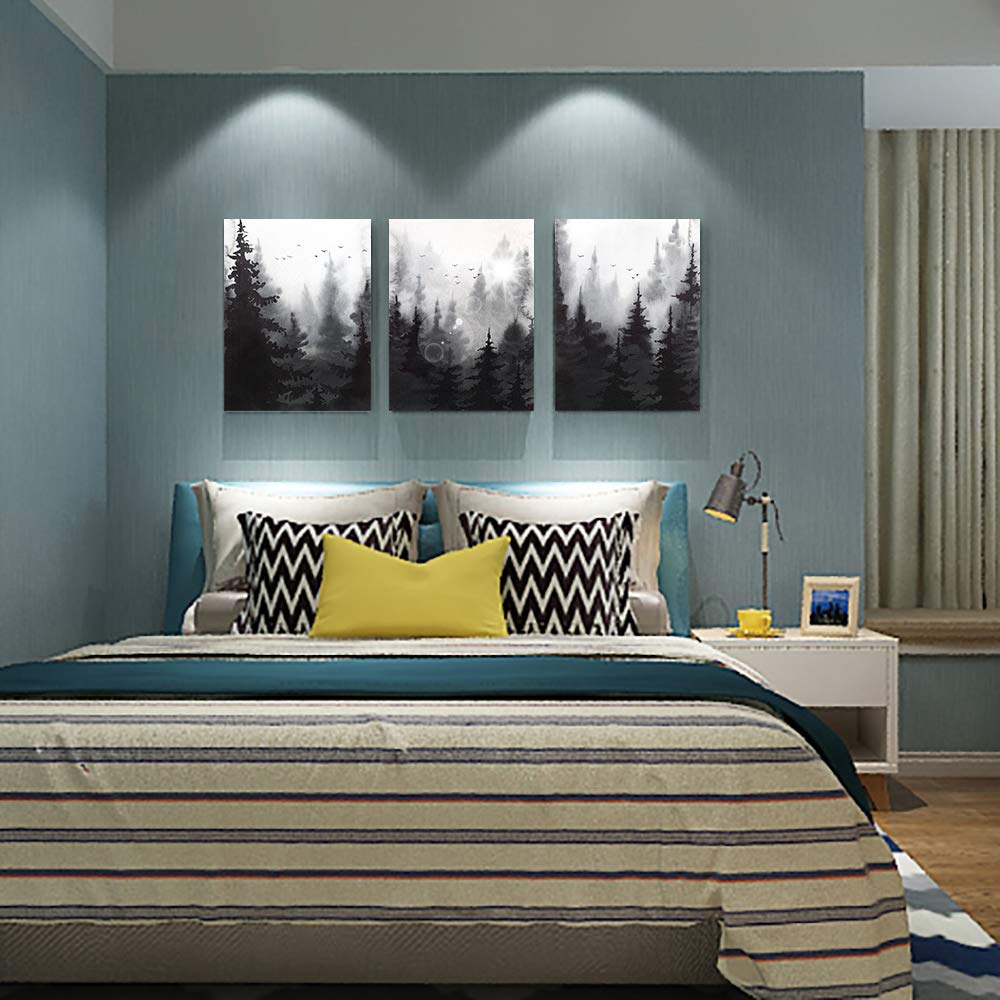 DZRWUBHS Wall Art for Living Room Black and White Wall Decor For Bedroom Bathroom Family Decoration Hang Pictures Kitchen Office Abstract Wall Painting Modern Framed Canvas Wall Art Prints 12x16 in
