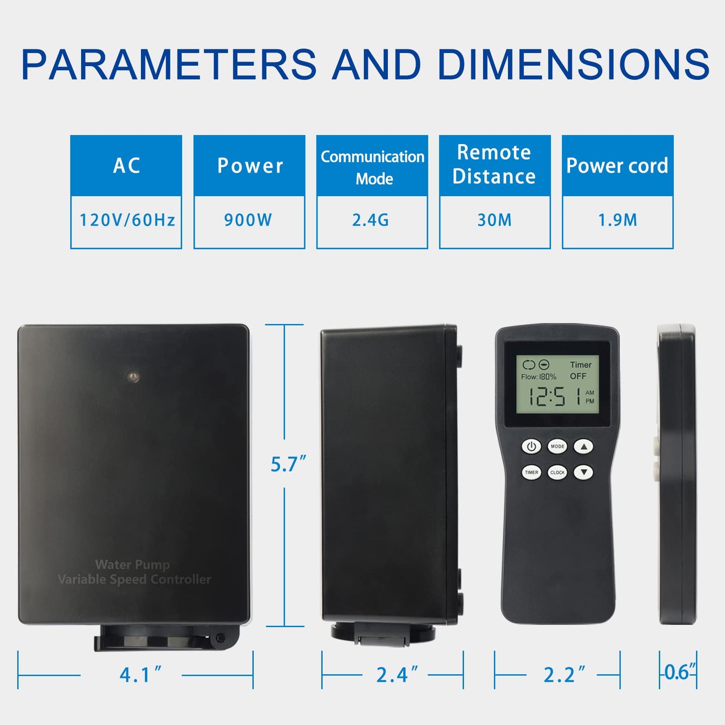 Water-Rebirth Variable Speed Controller for Asynchronous Garden Pond Waterfall Fountain Pump