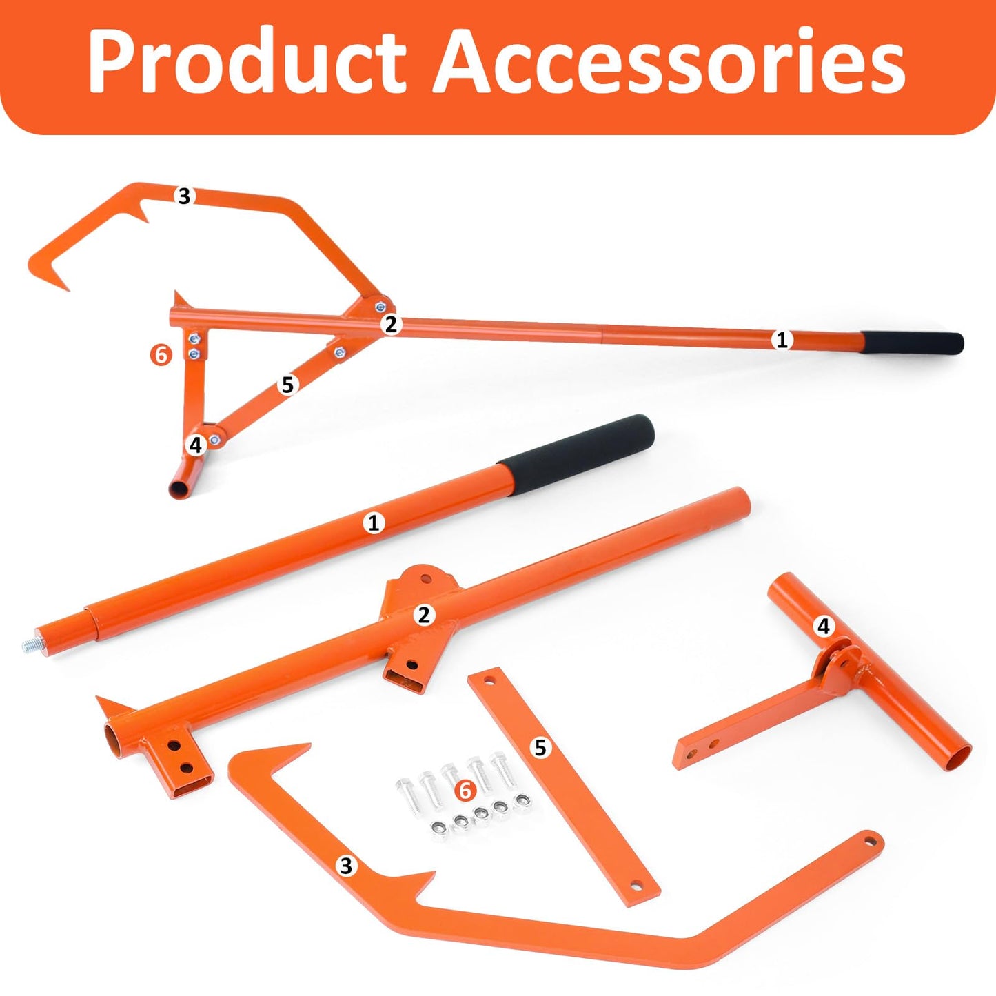 Meyoppm 51" Timberjack Log Lifter Long Hook, Heavy Duty Adjustable Log Roller Cant Hook, Logging Tools for Rolling and Raising Up The Logs