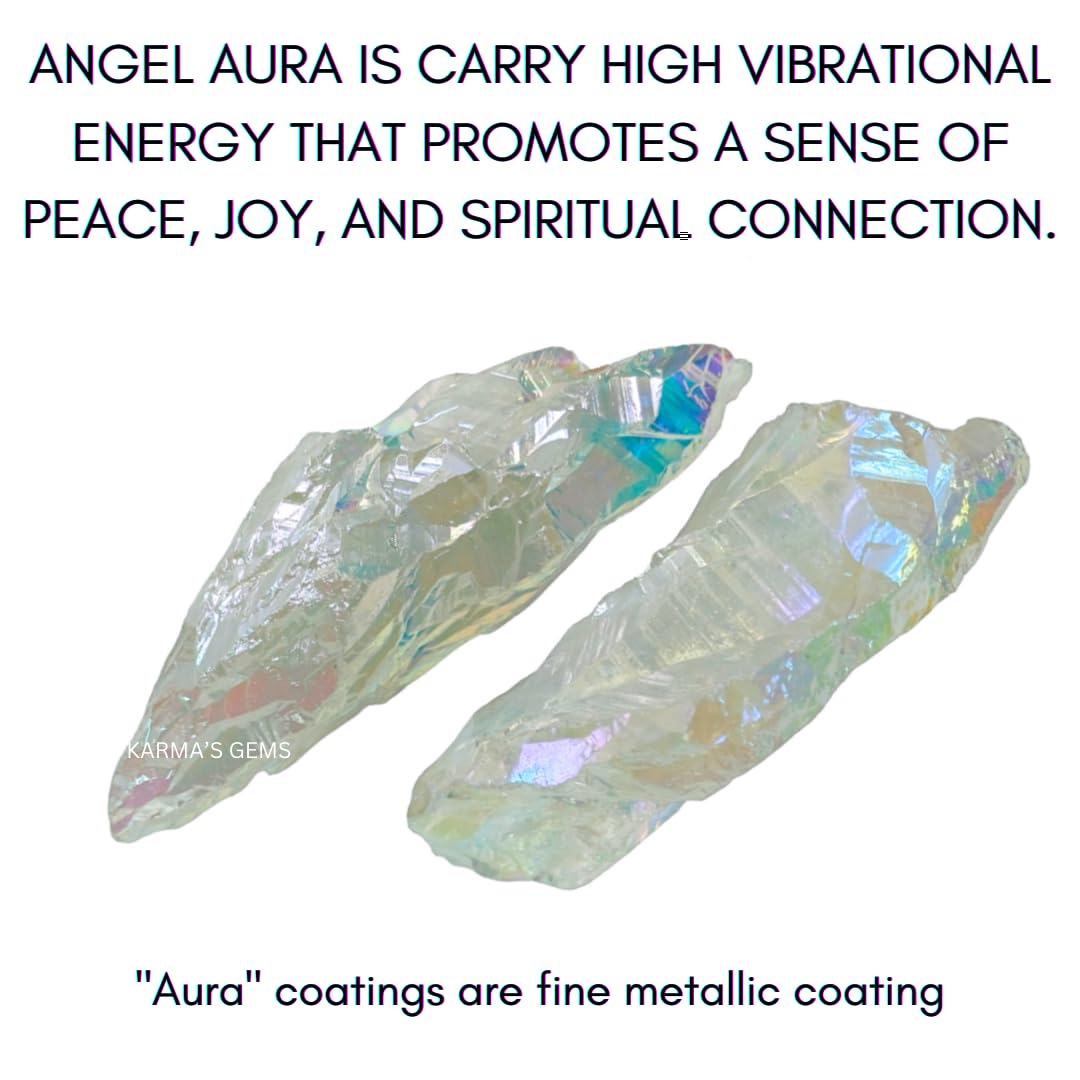 Crystals, Rocks, Jade, Crystals and Healing Stones, Witchcraft Supplies, Healing Crystals, Stones, Healing Stones, Rock Collection, Agate, Raw Stones (Angel Aura Quartz, 2 Pcs)