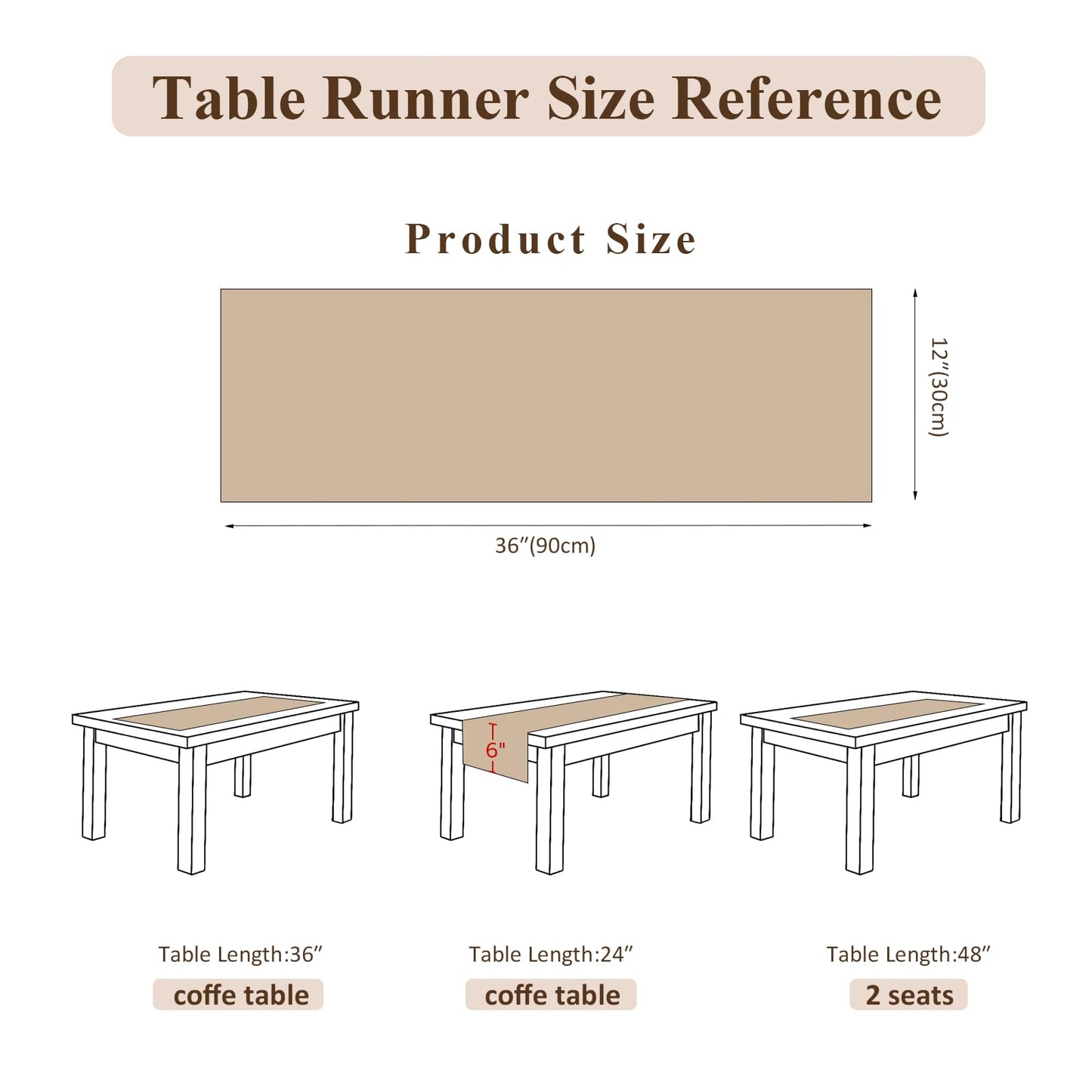 Xiomot Burlap Boho Table Runner Farmhouse Rustic Jute Macrame Woven Dining Table Runner for Bedroom Dresser Kitchen Home Decor(Brown, 12x36 in)