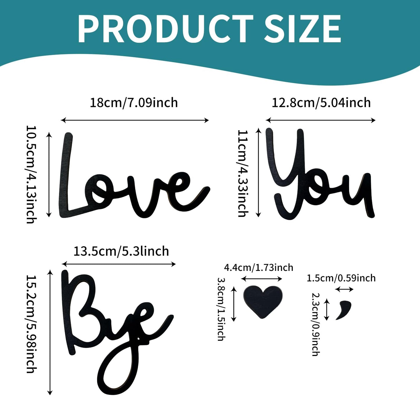Wooden Love You Bye Sign Home Decor - Boho Farmhouse Wall Art Decor for Stylish Living Room, Hallway Entryway, Wall Decor Door Sign Gift Family Lovers
