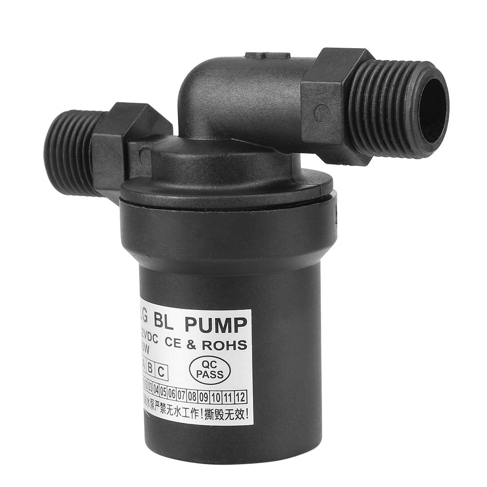 DC Solar Brushless,DC 12V Submersible Pump Solar Hot Booster Pump for Water Circulation System,8L/min 1/2'' Thread,55? High Temperature