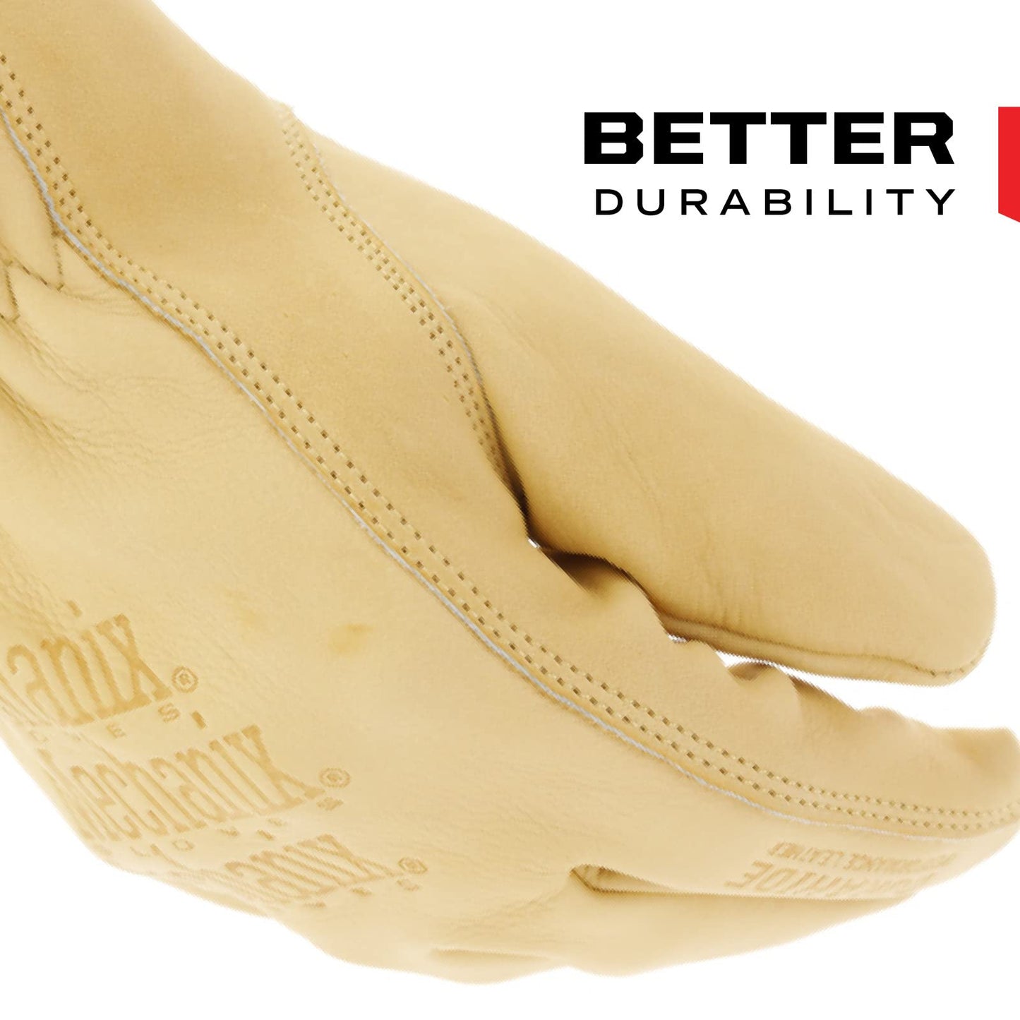 Mechanix Wear Leather Cow Driver - Breathable Leather Driver Gloves for Hand Safety - Elastic Cuff - Comfortable Fit - Water Resistant - Tan - X-Large