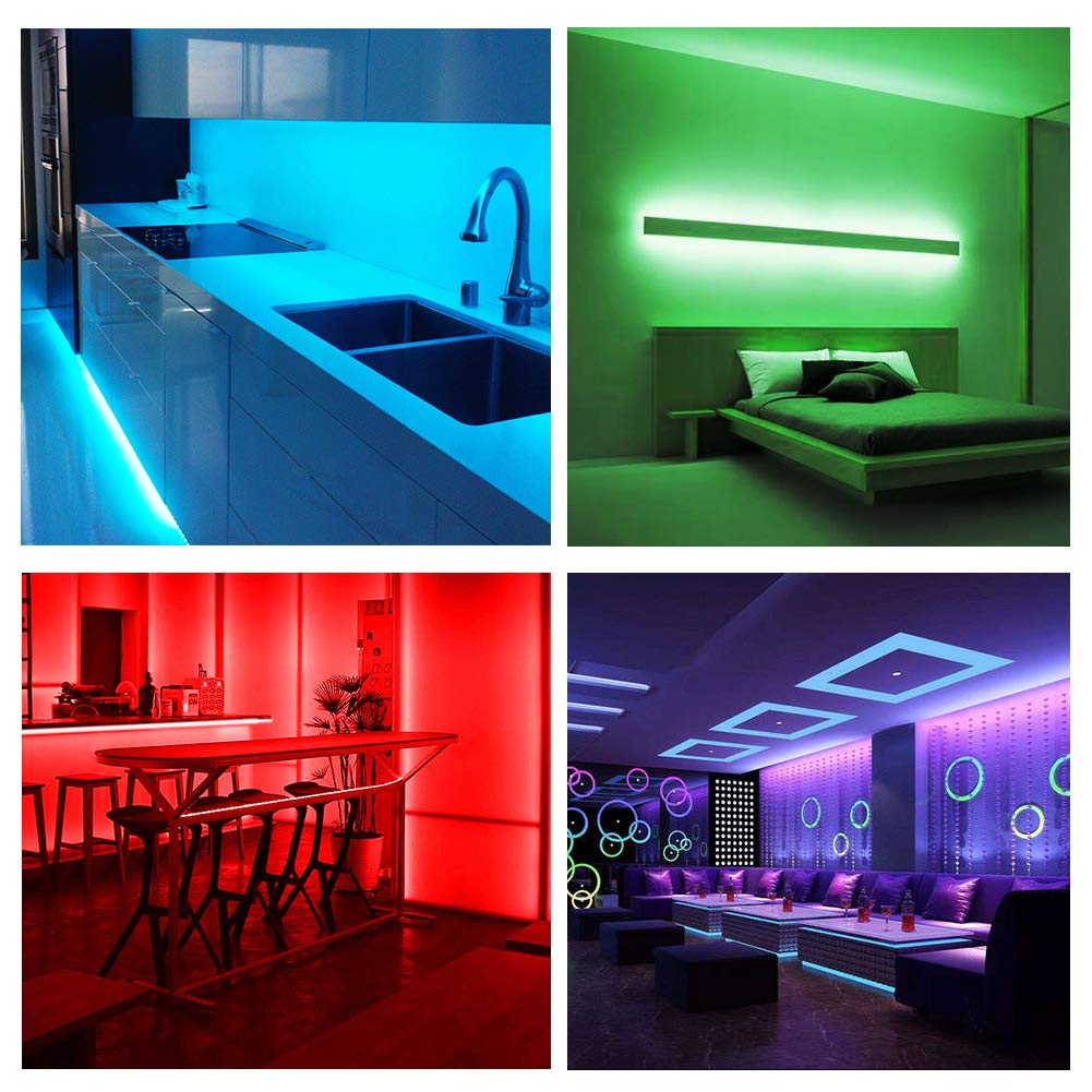DAYBETTER Led Strip Lights Waterproof, 32.8ft(2 Rolls of 16.4ft) Led Tape Lights Color Changing 300 LEDs Light Strips Kit with 44 Keys Ir Remote Controller and 12v Power Supply for Indoor Outdoor Use