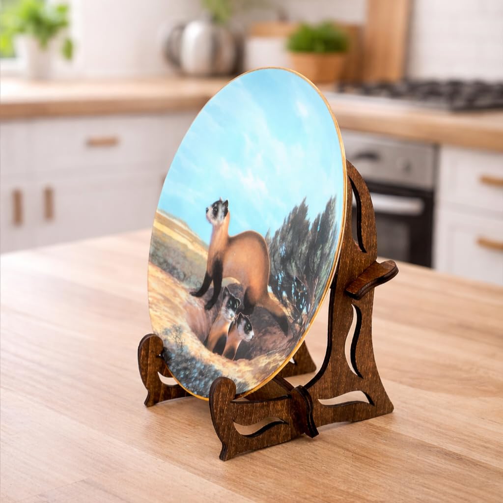 STARINKZ Wooden Display Stand – Handcrafted Multifunctional Wooden Holder for Cookbooks, Tablets, iPad, Books, Decorative Plates, Art Displays & Home Décor – Desktop & Countertop Stand (1)