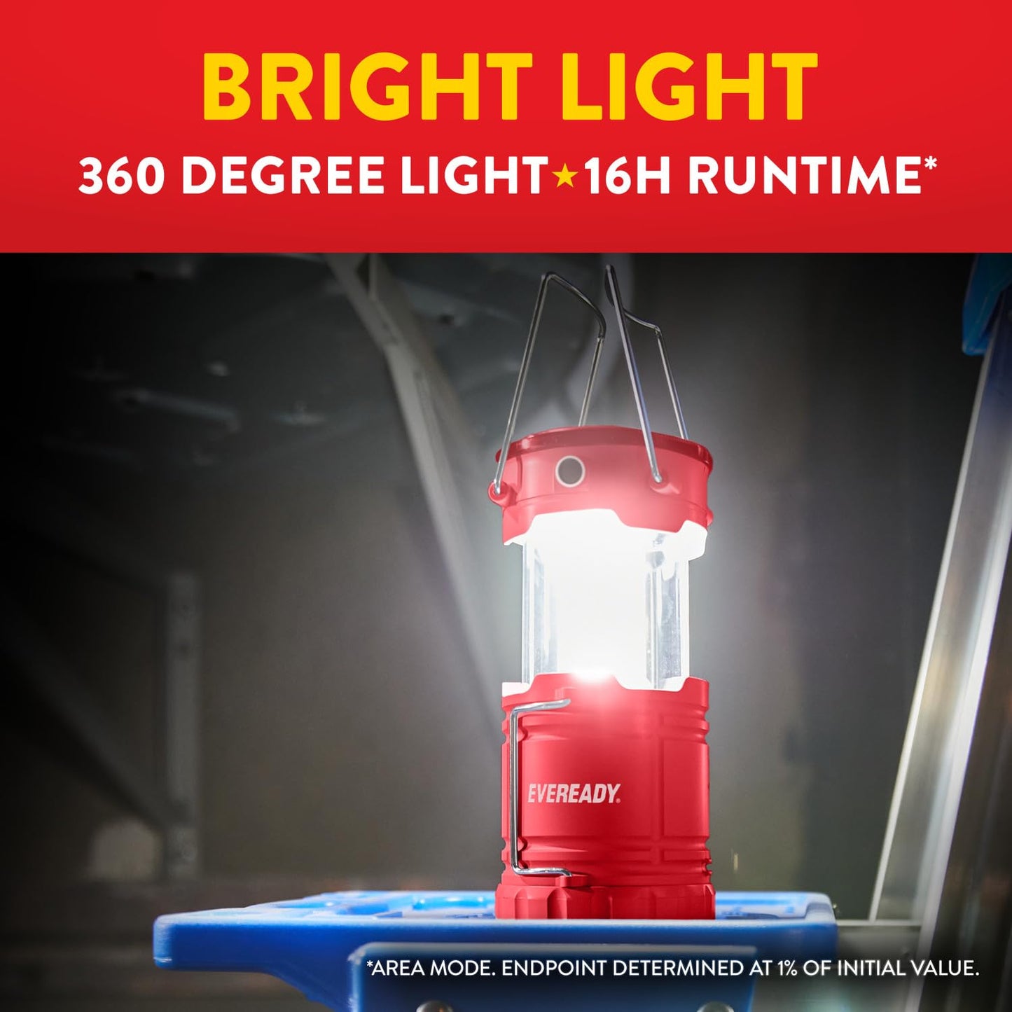 Eveready LED Camping Lantern 360 PRO (3-Pack), Super Bright Tent Lights, IPX4 Water Resistant LED Lanterns for Power Outage Hurricane Preparedness, (Batteries Included)
