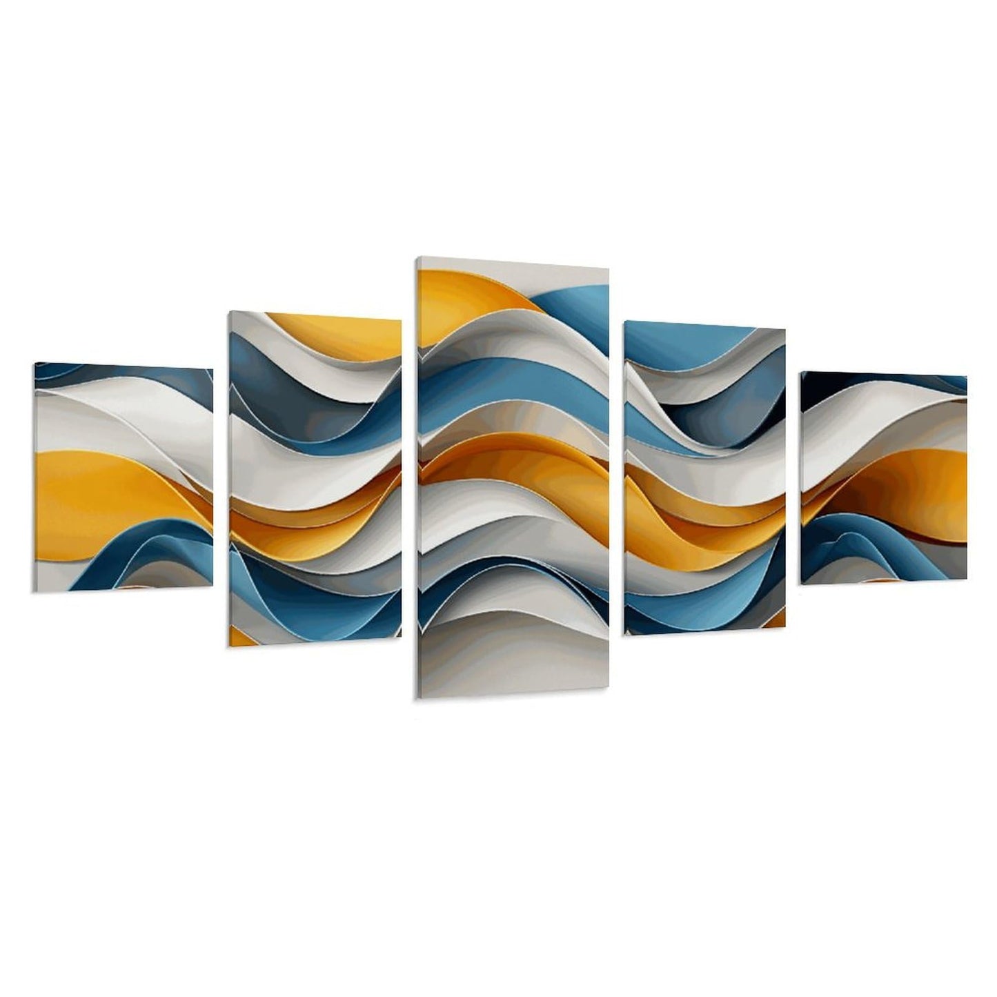 BNSSJAVS Canvas Wall Art 5 Pieces, 60 x 32 in / 153 x 82 cm, Large Photo Modern Decorations 5 Panels, Poster Art Printed Artwork for Home Improvement, Living Room Accessory - Artistic patterns