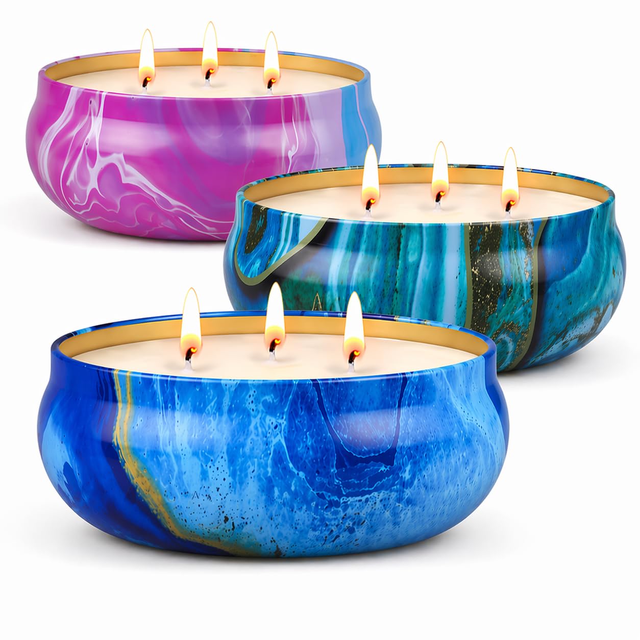 55oz Large Citronella Candles Outdoor,Soy Wax Tin Candles for Patio 3 Wick Up to 270 Hours Burning,Scented Jar Candle for Home,Lemongrass Candle Bulk for Outside Patio Garden Balcony Camping BBQ