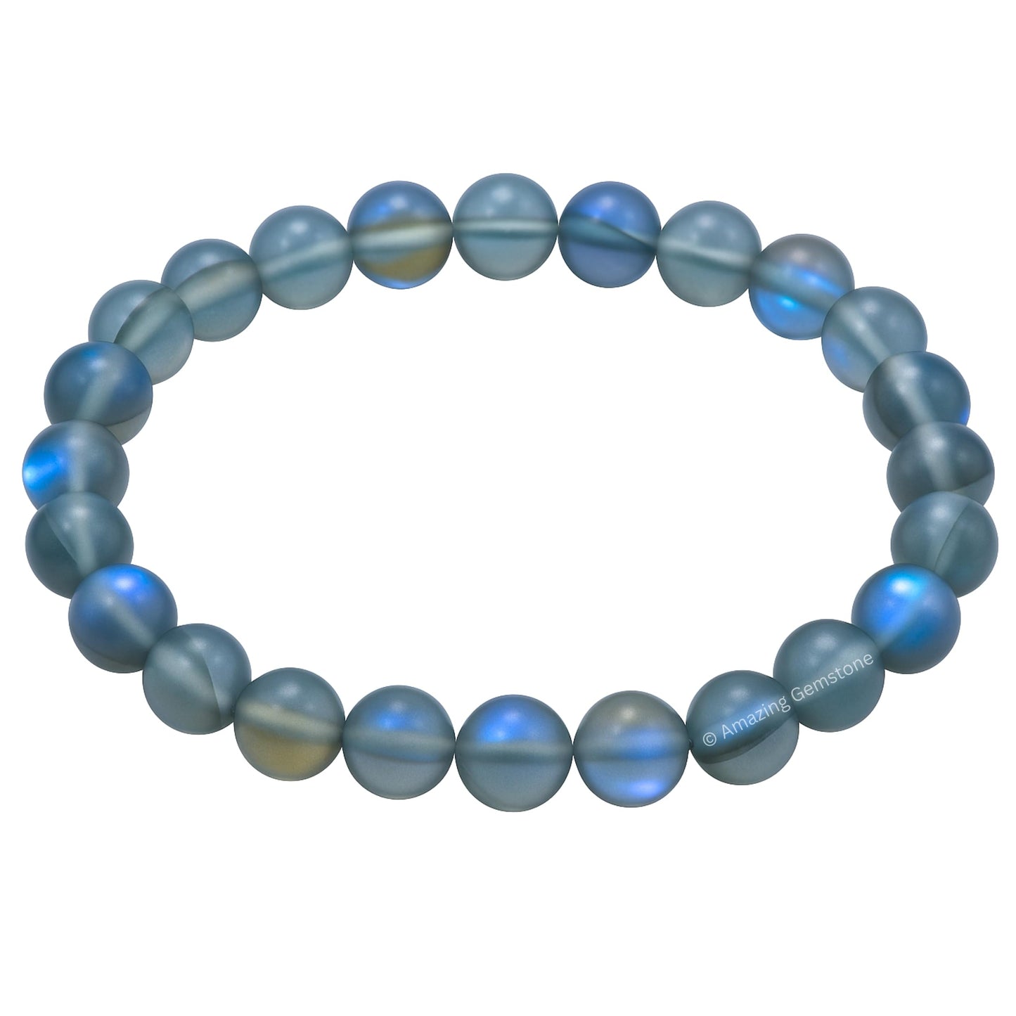 Amazing Gemstone Crystal Bracelet for Women Men's Gifts - Protection Healing Crystal Bracelet - 8mm Gemstone Beaded Stretchable Bracelet Pulseras Para Hombres Mujer Stocking Stuffers Mothers Day Gift (Grey Mermaid)