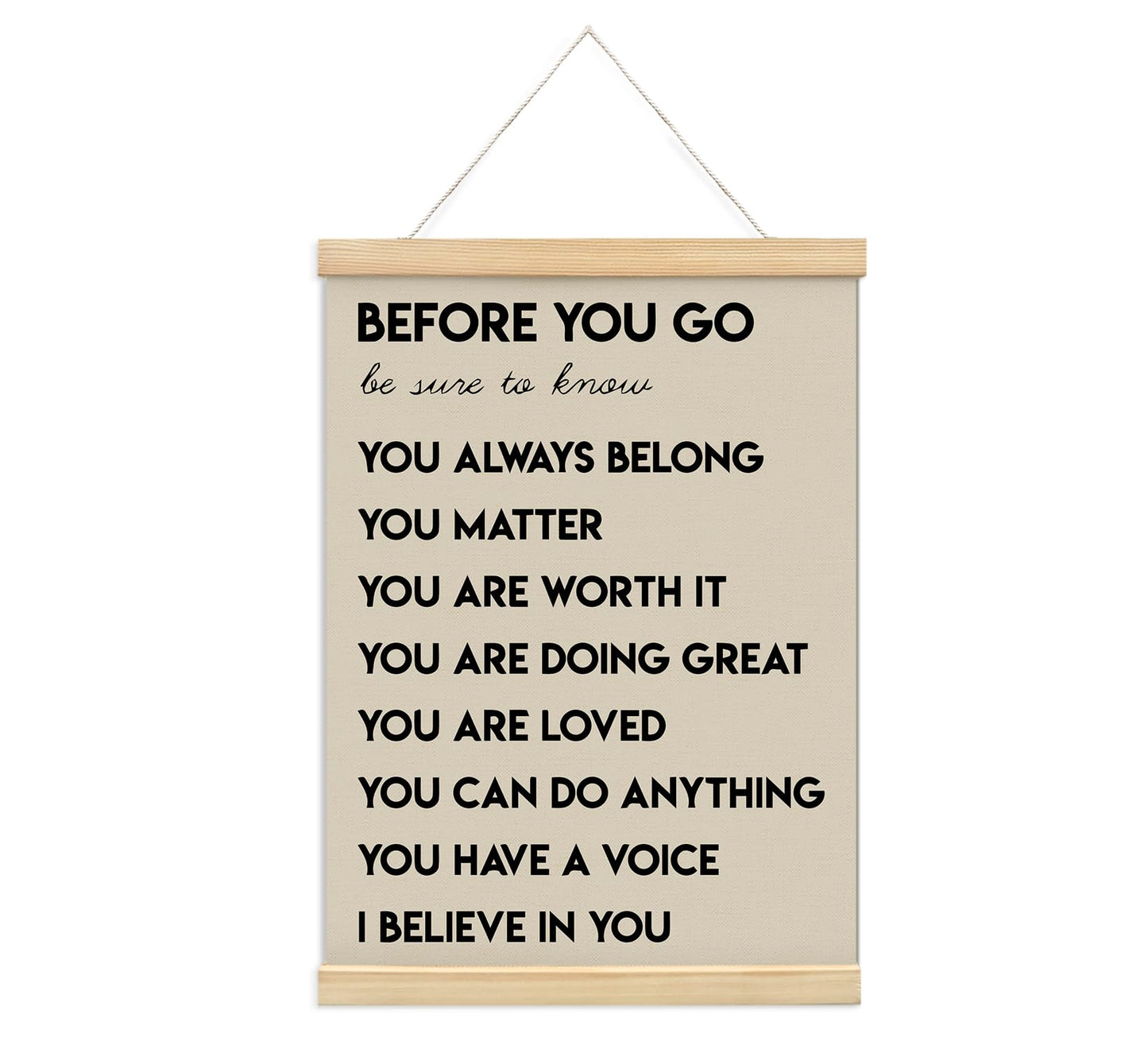 Mental Health Positive Affirmations Inspirational Wall Art Decor, Therapist Calming Teacher Nurse Wall Art for Office, Door Decor for Office Classroom Kids Teen Room Playroom, Wood Posters 12x16 In