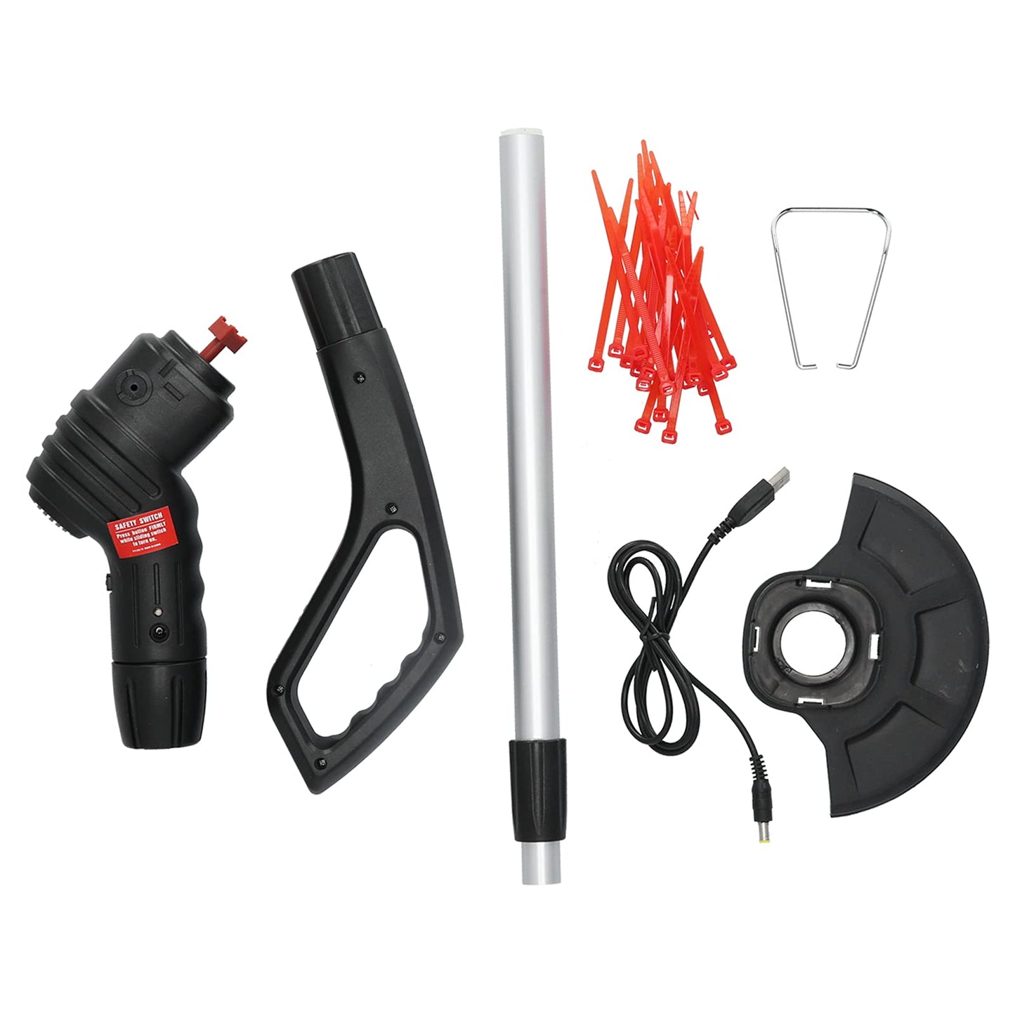 Electric Weed Wacker Cordless Stringless Electric Lawn Mower Handheld Long Battery Life Household Cordless Small USB Rechargeable Field Mower with 20 Replace Blades for Yard Garden
