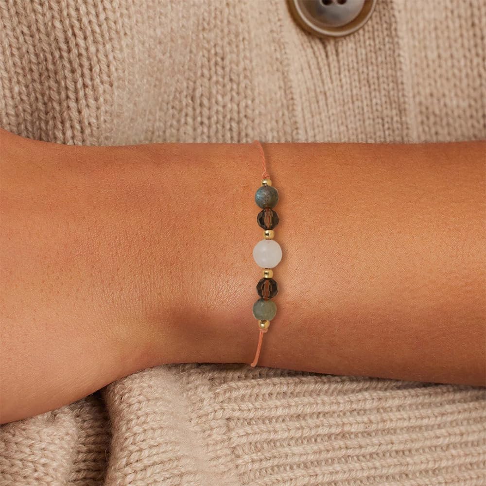 Fezodo Empath Protection Bracelets Gifts for Her, Healing Takes Time Bracelet Natural Energy Crystal Beaded Bracelet Chistmas Valentines day Birthday Gift for Friends Women Men