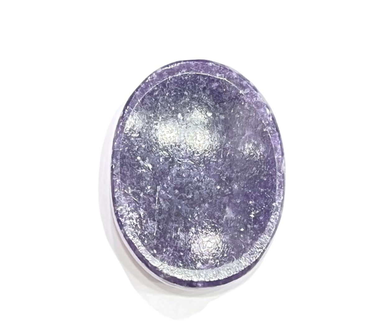 GEMSCITE Lepidolite Thumb Worry Stones Metaphysical Gemstone Crystal Healing Reiki Men Women Gift FENG Shui Positive Energy Love Wellness Palm Stones Wicca Powerful