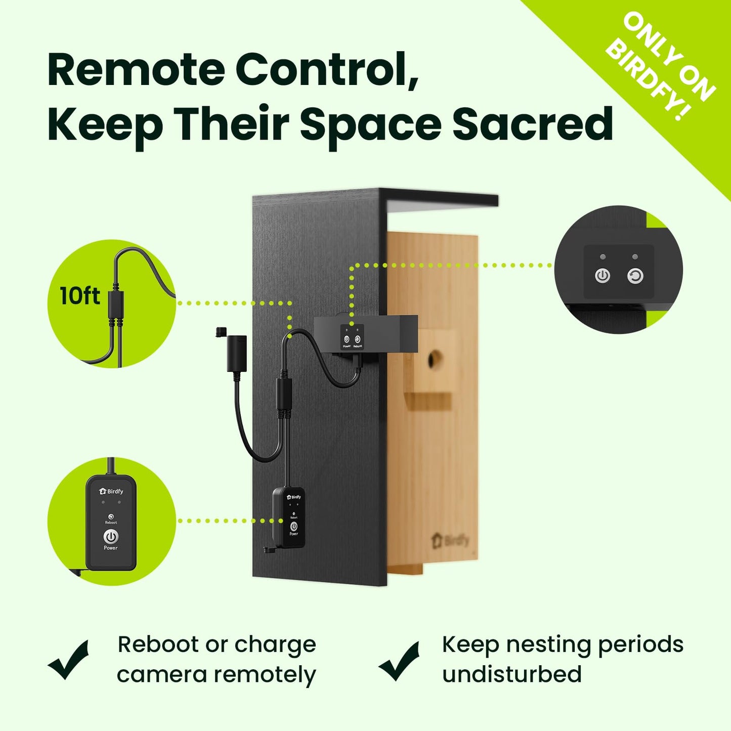 Birdfy Smart Bird House with Cameras 2025 New Version,1080P Dual-Cam, Remote Control,Solar Powered, AI Identify, Wireless Outdoor Watch Bluebird Cardinal Nesting Story in Realtime, DIY Gift (Bamboo)