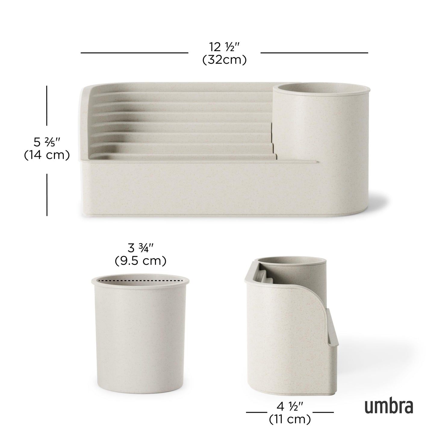 Umbra Stream Water Fountain for Tabletop Desktop - Soothing and Calming Zen for Bedroom or Office, Sand