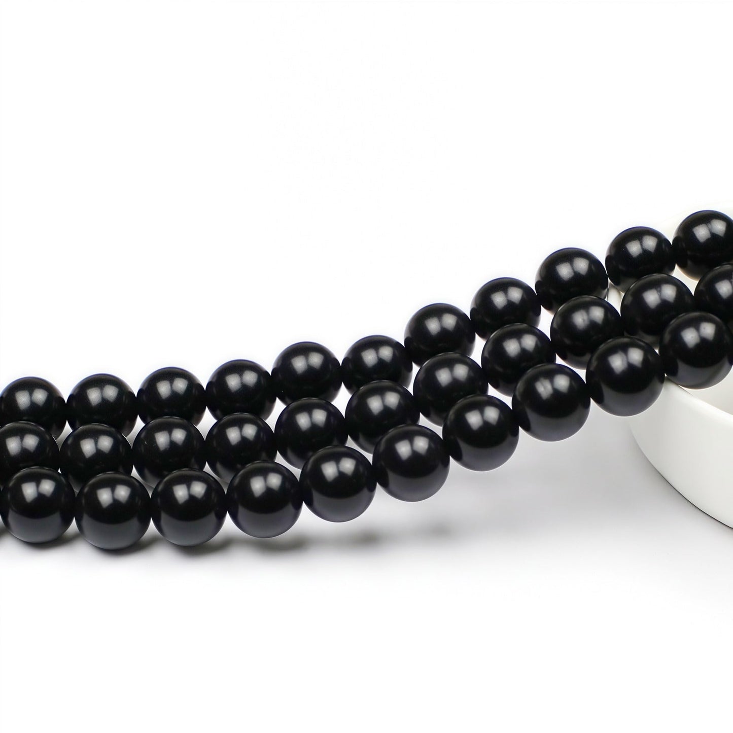 MJDCB Real Stone Beads Natural Matte Black Onyx Agate Round Loose Bead for Jewelry Making DIY Bracelet Necklace(10mm)