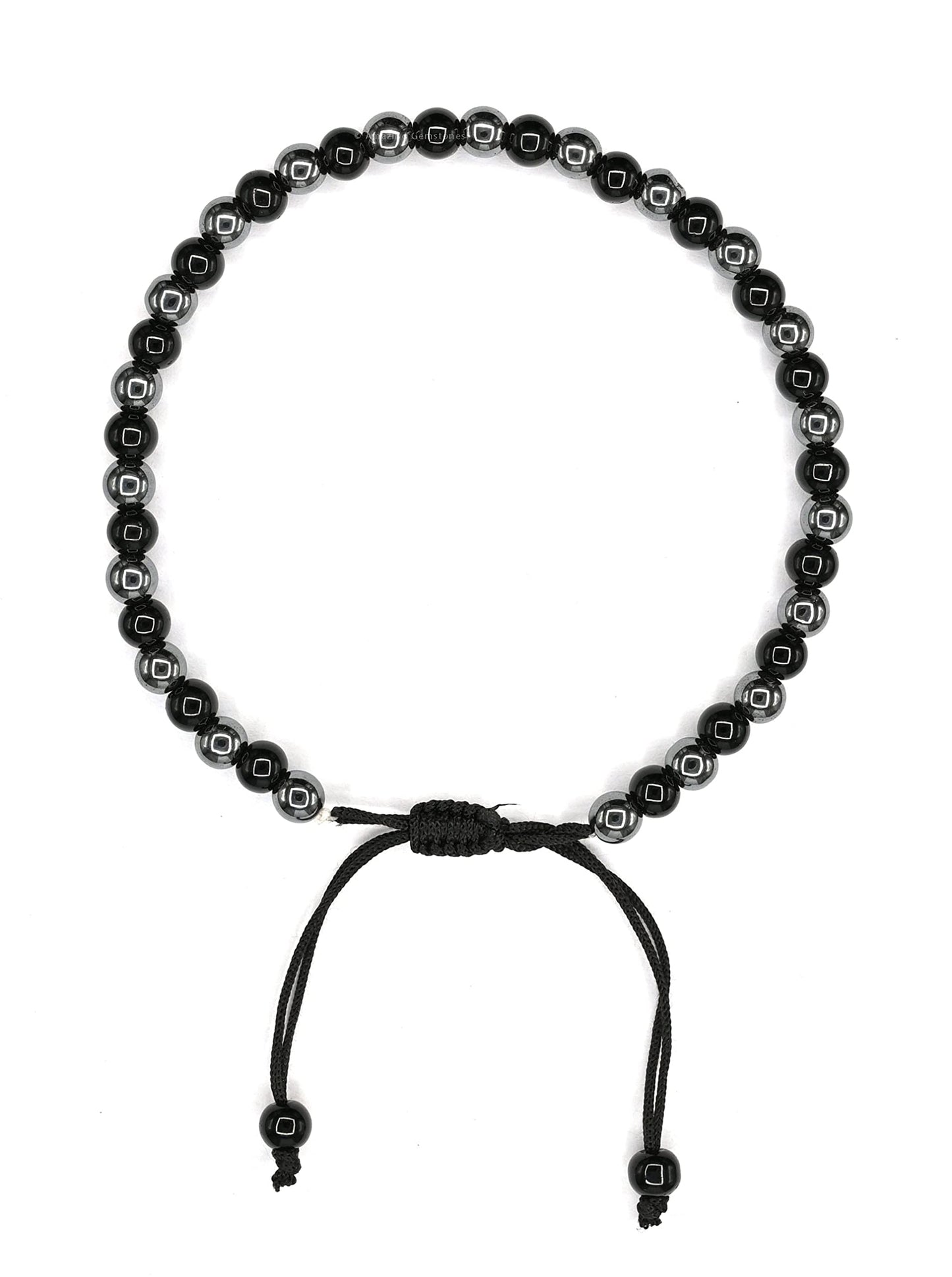 Amazing Gemstone Hematite Black Obsidian Anklet - Anti Swellig Ankle Bracelet, Weight Loss Aid Ankle Bracelet for Men Women
