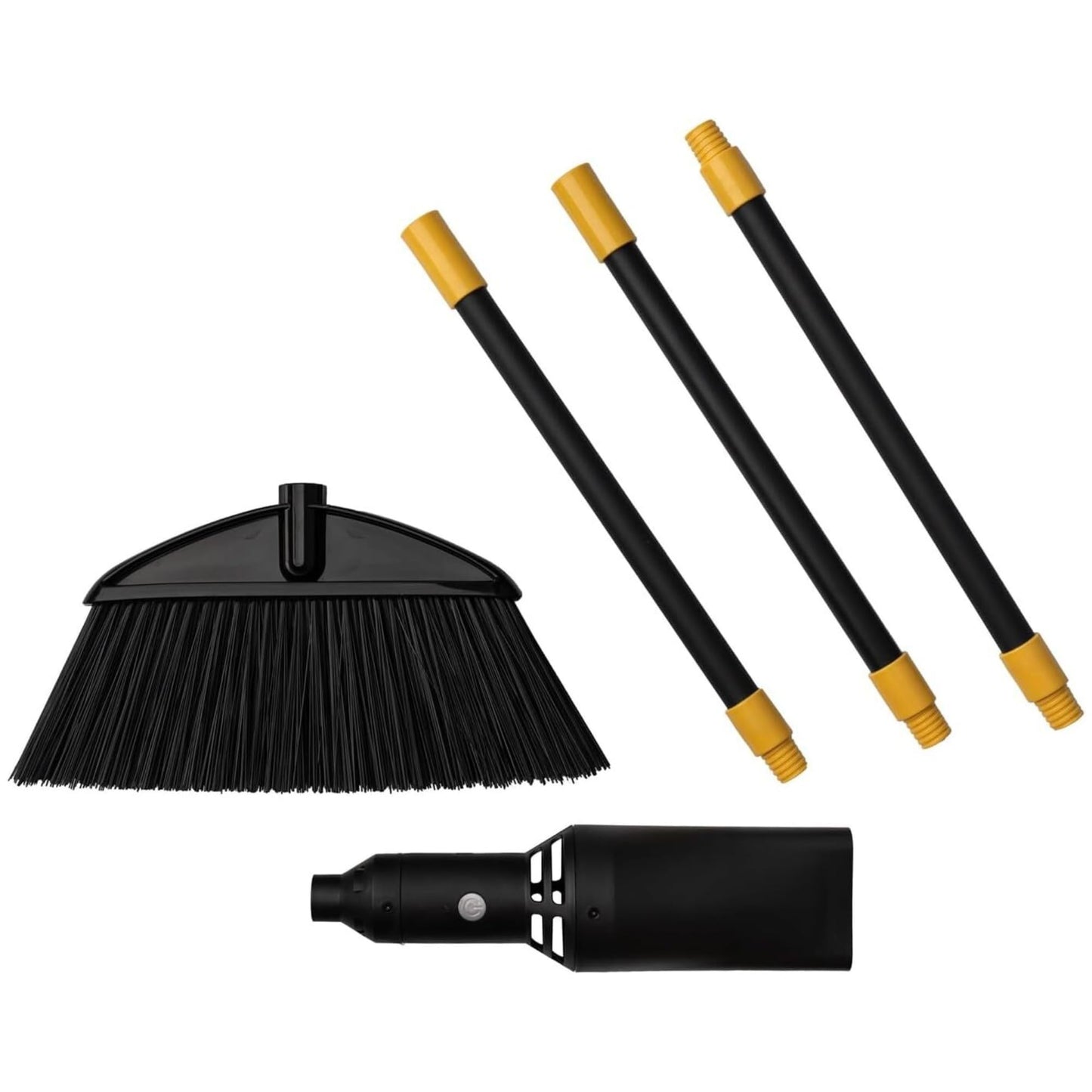 Aerobroom Outdoor Broom and Cordless Leaf Blower Combo, Mini Leaf Blower with Collapsible Broom Handle, Air Stick Blower/Broom Tool for Patios, Decks, Driveways, RVs, Camping and Shops