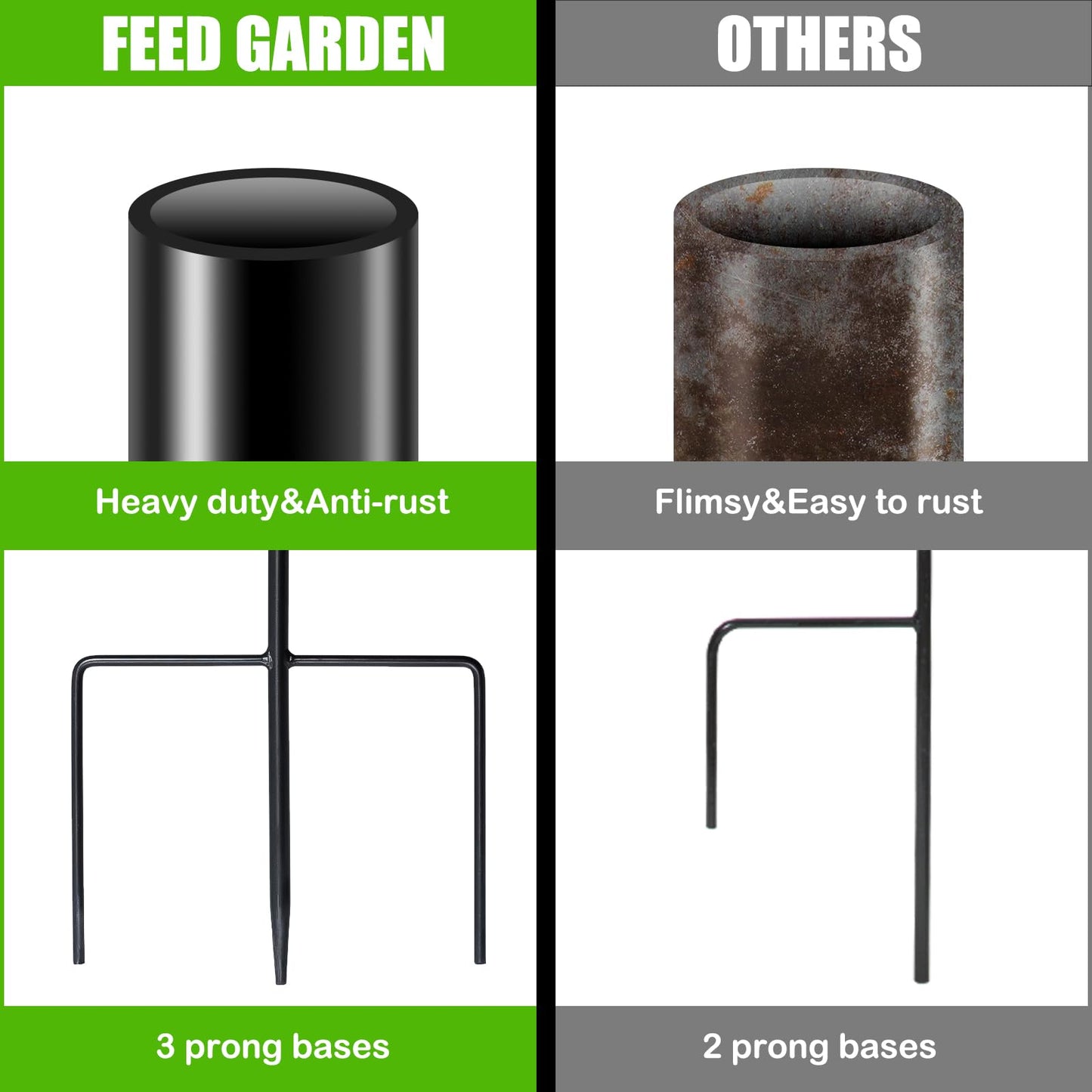 FEED GARDEN Adjustable 32 Inch Shepherd Hooks Rust Resistant Steel Shepard Hooks for Outdoor Hanging Lanterns, Bird Feeders, Solar Lights, Weddings Decor 8 Pack