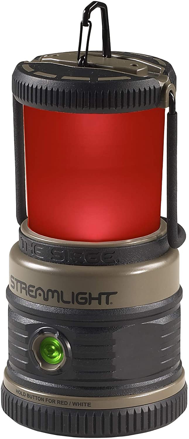 Streamlight 44931 Siege 540-Lumen Compact LED Camping Lantern with 360° Lighting for Power Outages, Hurricanes, and Emergencies, Coyote