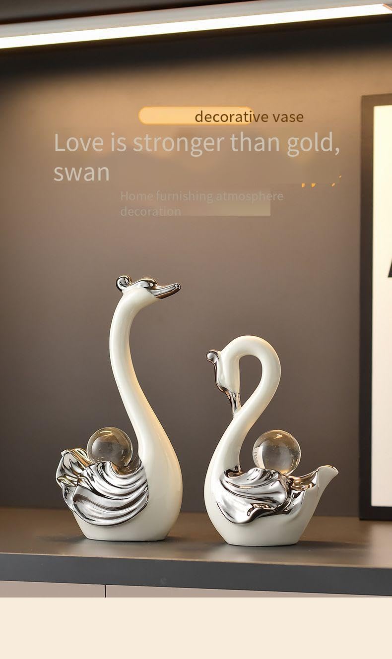 SENROR Crystal Swan Pendant Living Room Light Luxury Luxury Wine Cabinet TV Cabinet Premium Feel Decorative Wedding Gift for New Man 0