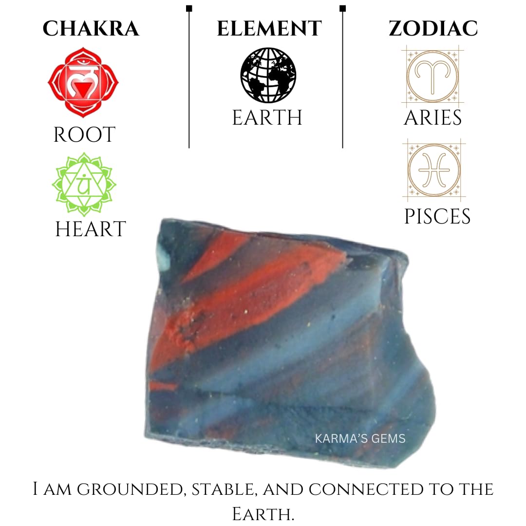 Crystals, Rocks, Crystals and Healing Stones, Witchcraft Supplies, Healing Crystals, Stones, Healing Stones, Rock Collection, Agate, Raw Stones (African Bloodstone, 2 Pcs)