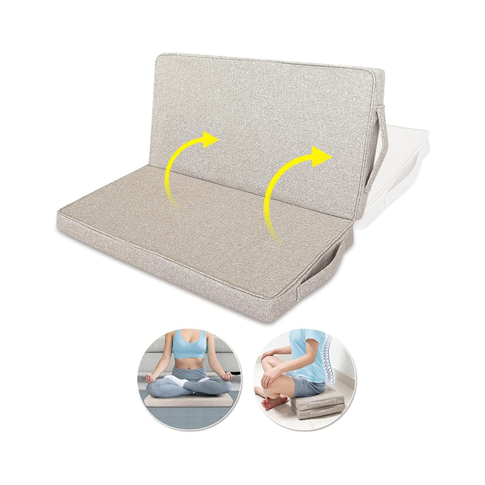 ECISZ Meditation Floor Cushion for Yoga Adults Square Floor Pillows Seating Large Meditation Cushion Yoga Pillows for Sitting on Floor Meditation Pillow Mat Outdoor Rectangle Floor Sitting Cushion
