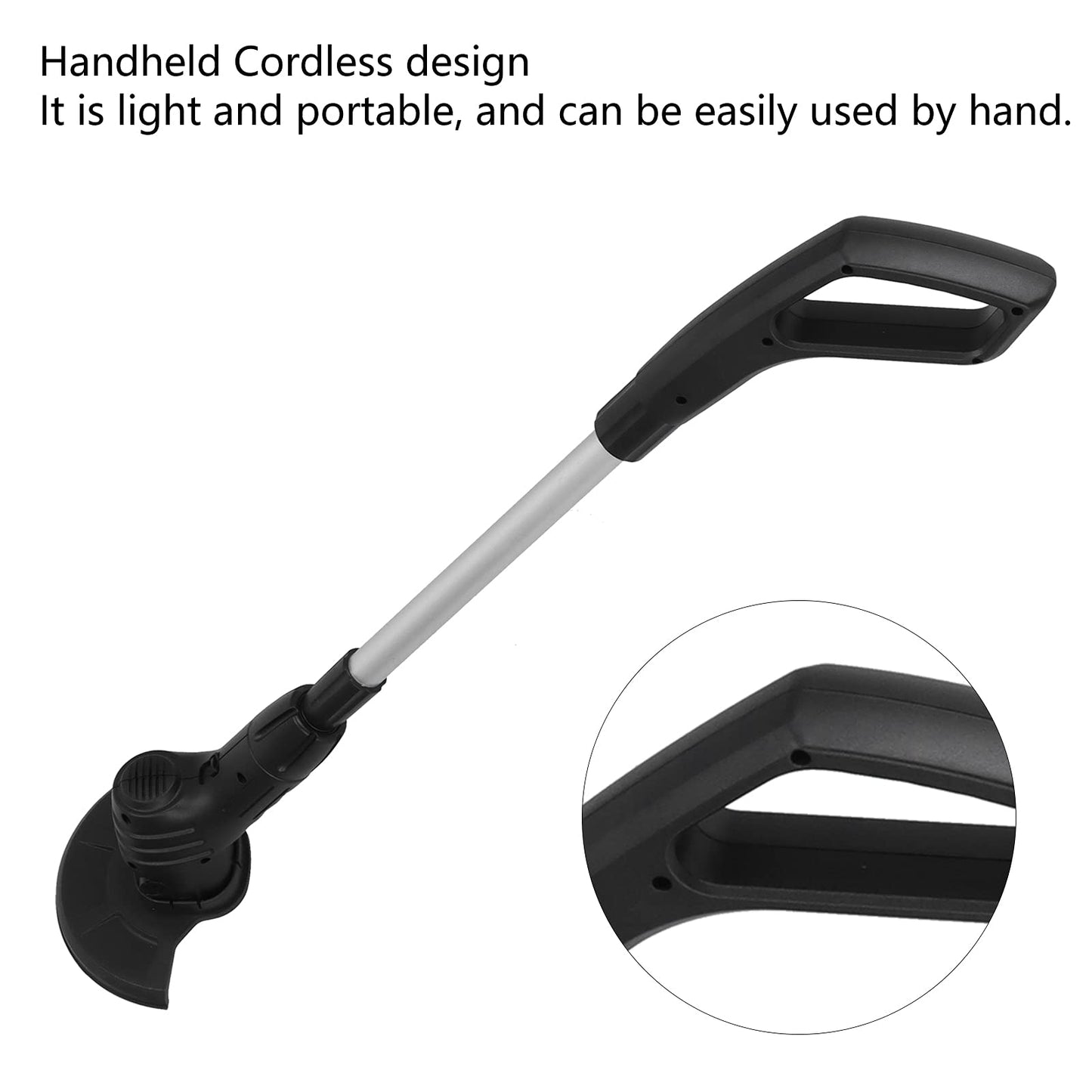 Electric Weed Wacker Cordless Stringless Electric Lawn Mower Handheld Long Battery Life Household Cordless Small USB Rechargeable Field Mower with 20 Replace Blades for Yard Garden