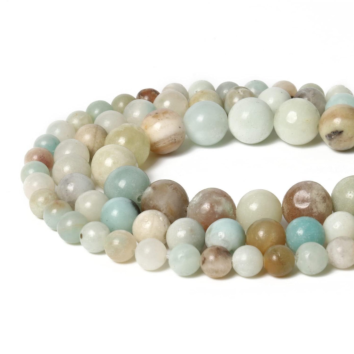 45pcs 8mm Natural Stone Beads Amazonite Beads Crystal Gemstone for Jewelry Making, DIY Bracelet Necklace
