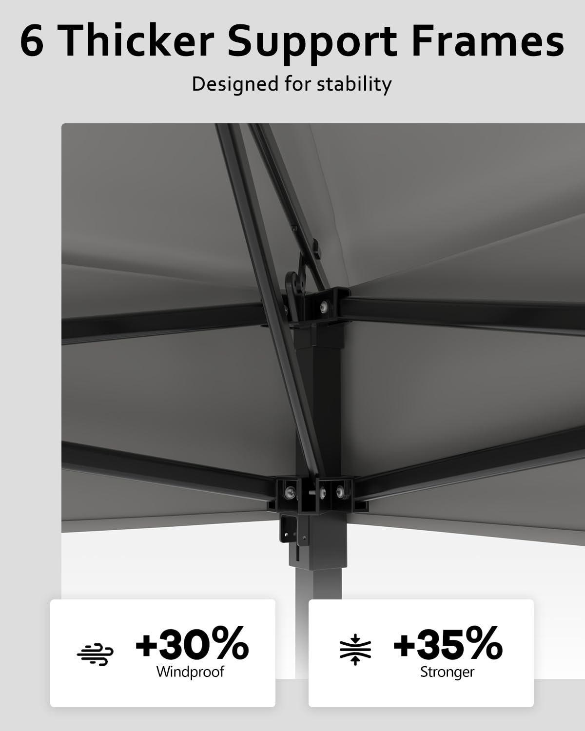 Garveelife 11x11 Pop Up Gazebo Tent with Mosquito Netting, Outdoor Canopy Shelter Easy Setup, Water & UV Resistant - Grey