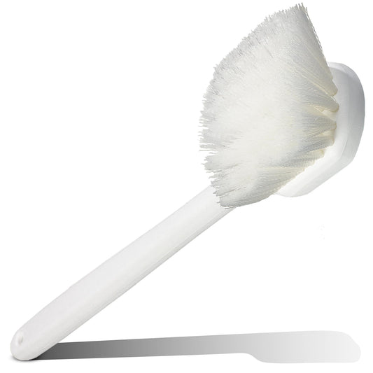 CFS 36620L00 Flo-Pac Plastic Handle Utility Scrub Brush, Nylon Bristles, 20" Length, 2" Bristle Trim, White, 1 Count