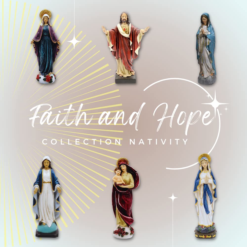 Comfy Hour 6" Nativity Scene Figurine, Mary Joseph and Christ Child Religious Statue, Traditional Christmas Indoor Decor Accent, Polyresin Artisan Crafted Sculpture, 1 Piece