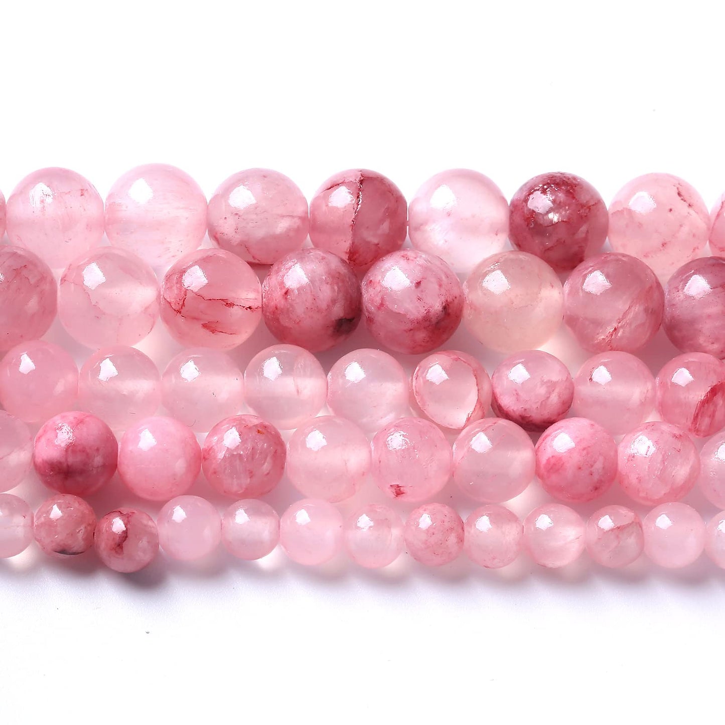 86pcs 4mm Natural Rose Pink Persian Jade Gemstone Round Loose Spacer Beads for Jewelry Making Healing Energy Stone Beads DIY Bracelets Necklaces 15"