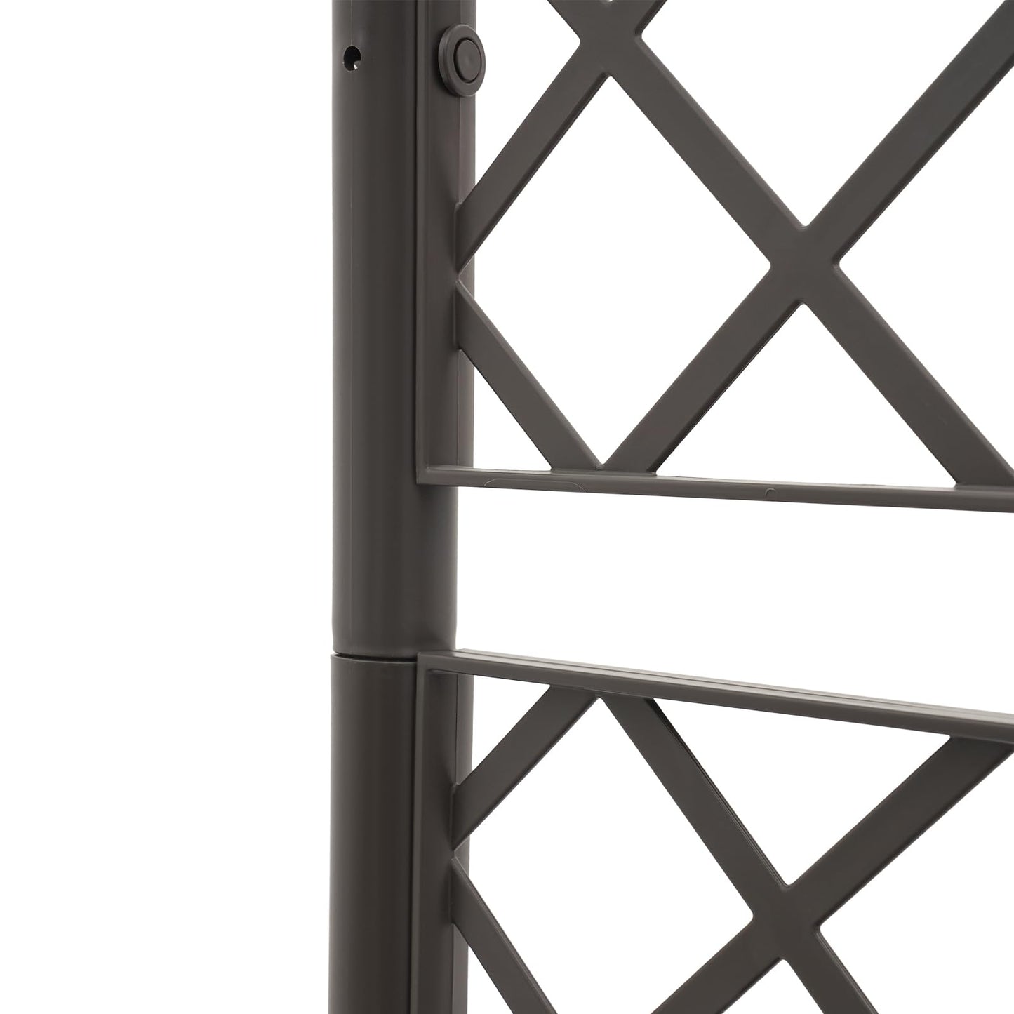Tapischion Planter Garden Box with Trellis, 6 Wheels & Hanging Rods - 80cm Large Vertical Gardening Box for Balcony, Patio, Outdoor Brown
