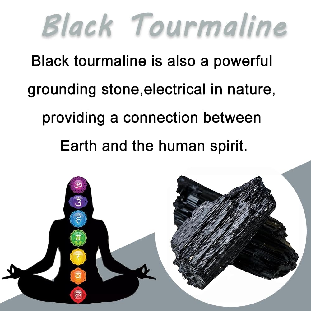 2PCS Natural Raw Stone Healing Crystals Bulk, Gemstones for Reiki, Meditation, Home Decor, Garden Fountain Rocks (Black Tourmaline)