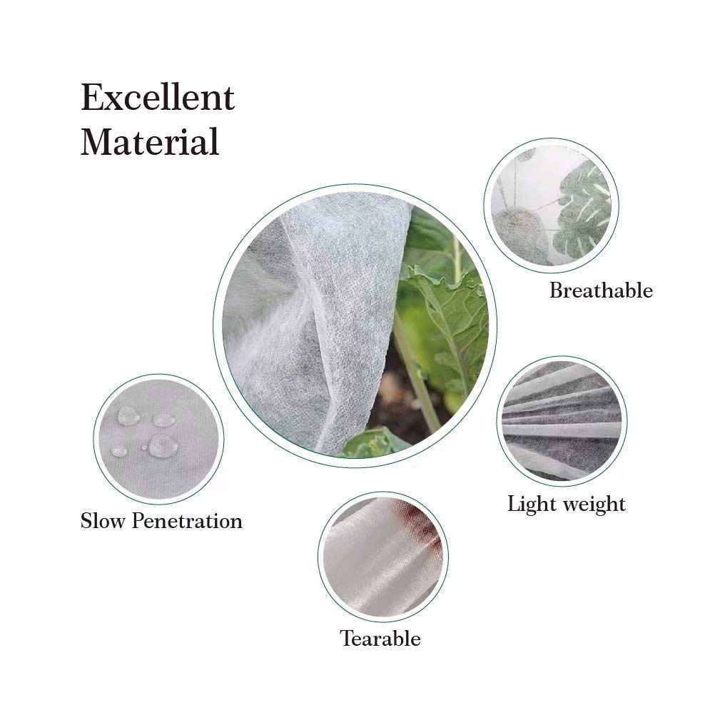 Agfabric Plant Covers Freeze Protection Frost Blankets for Plants 5'x25' 1.2oz Row Covers Outdoor Plant Covers for Winter Freeze Cloths for Plants Winter Frost Pests Protection,White