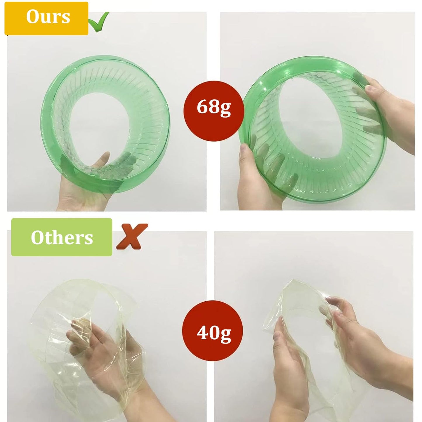 Fshow Garden Cloches，5 Pack Plastic Slug & Snail Plant Protection Collars, Snail Defense Without Chemistry, Planting Rings Protects Plants to Get Better.