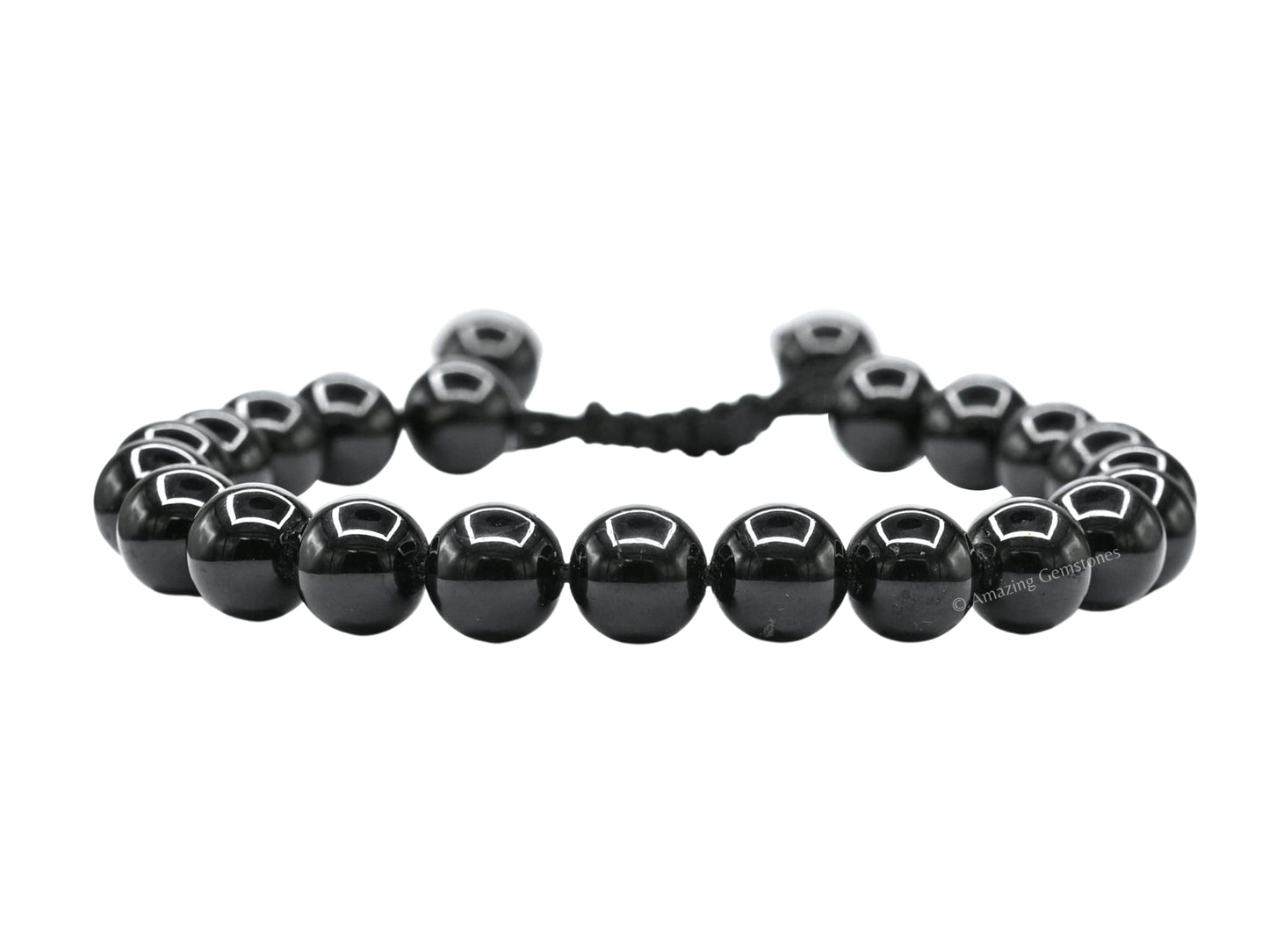 Amazing Gemstone Black Obsidian Bracelet for Women Men's Gifts - Protection Healing Crystal Bracelet - 8mm Gemstone Beaded Adjustable Bracelet Pulseras Para Hombres Mujer Stocking Stuffers