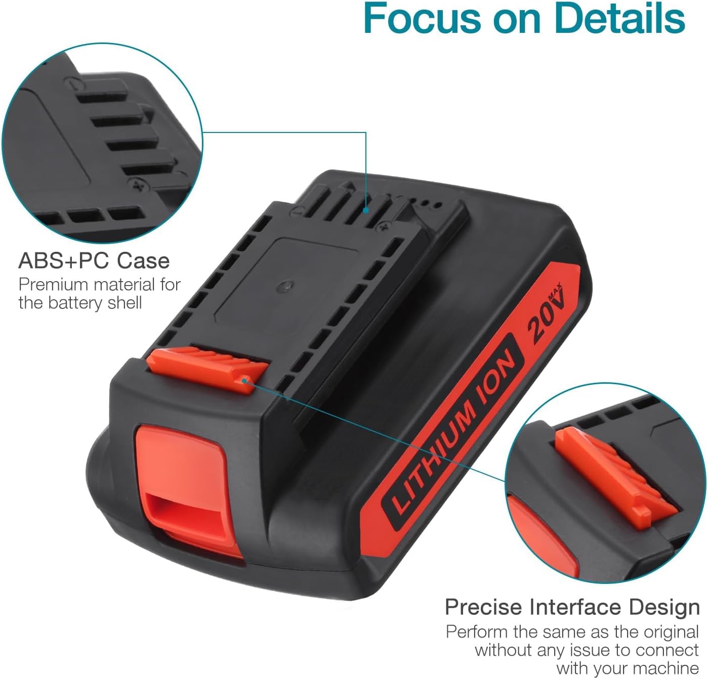 ORHFS LBXR20 20V 4.0Ah Replacement for Black and Decker 20V Lithium Battery Max LB20 LBX20 LBXR20-OPE LBXR2020-OPE LBXR20B-2 LST220 LST300 20-Volt Max Tools Cordless Power Tool