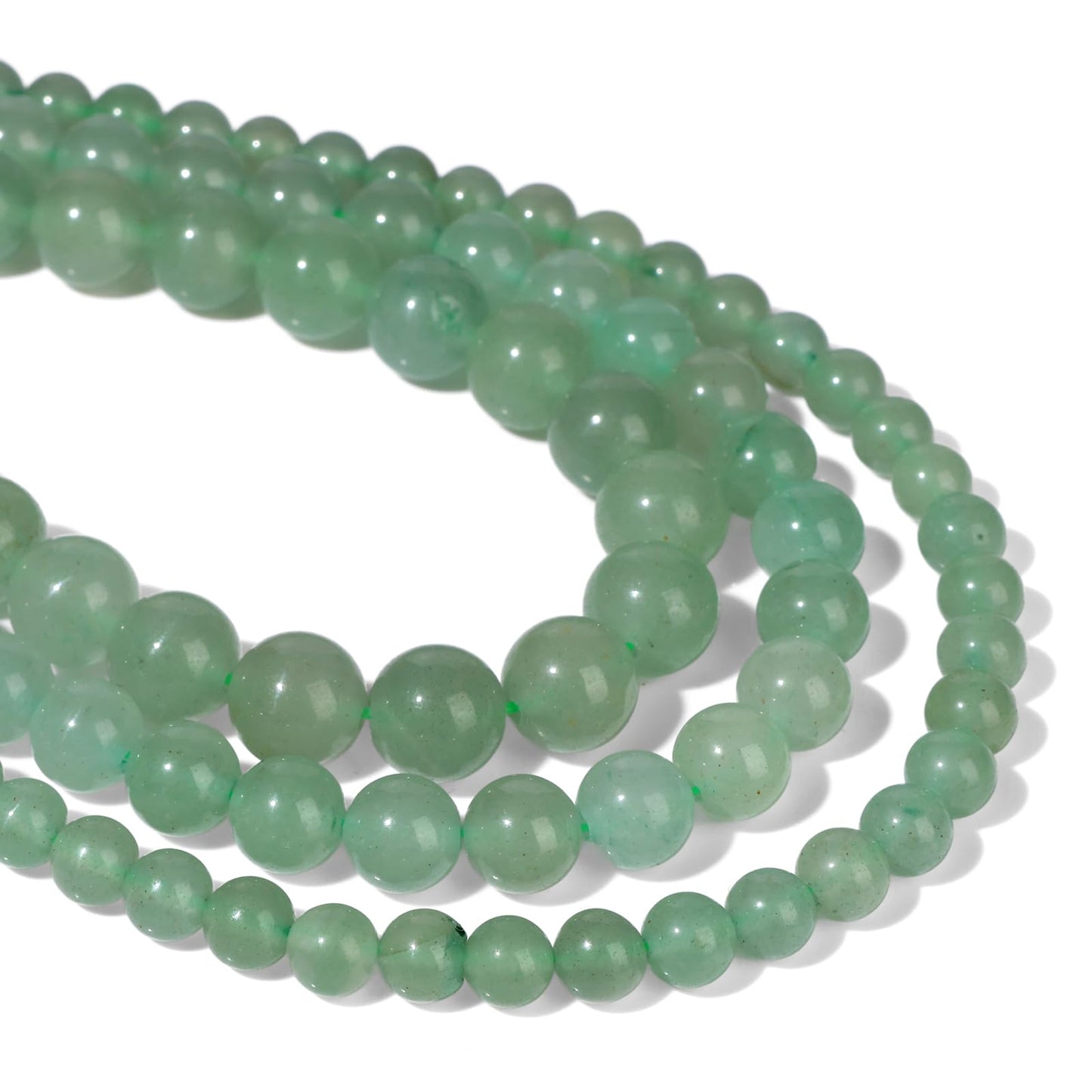 40pcs 10mm Natural Green Aventurine Gemstone Beads Healing Crystal Round Loose Stone Beads for Jewelry Making, Crystal Stone Beads for Bracelets Necklace Earrings Making