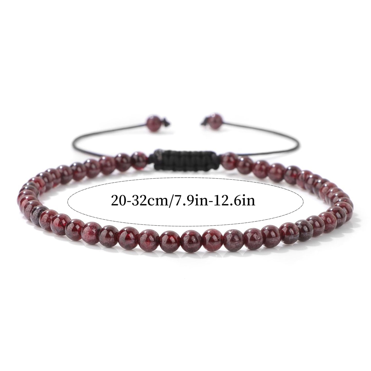 Lit Wall Garnet Anklets for Women Beach Boho Ankle Waterproof Garnet Anklet Bracelets Adjustable Beaded Ankle Bracelet Plus Size Anklets Gemstone Anklet Jewelry Gift for Her