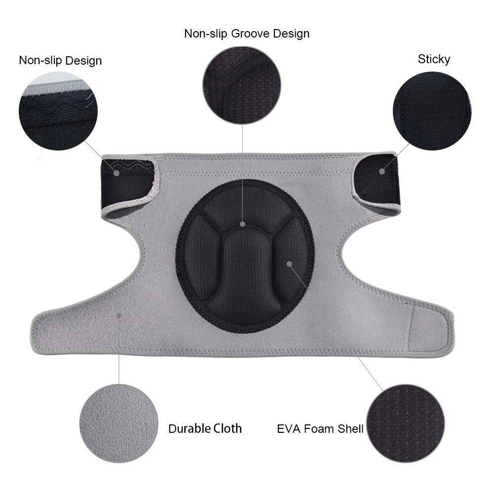 JYSW Knee Pads Comfortable Non-Slip, Thick Extra Foam Cushion kneepads for Scrubbing Floors, Gardening, Yoga & Construction, Soft Inner Liner, Strong Double Straps and Adjustable Easily for women(L)