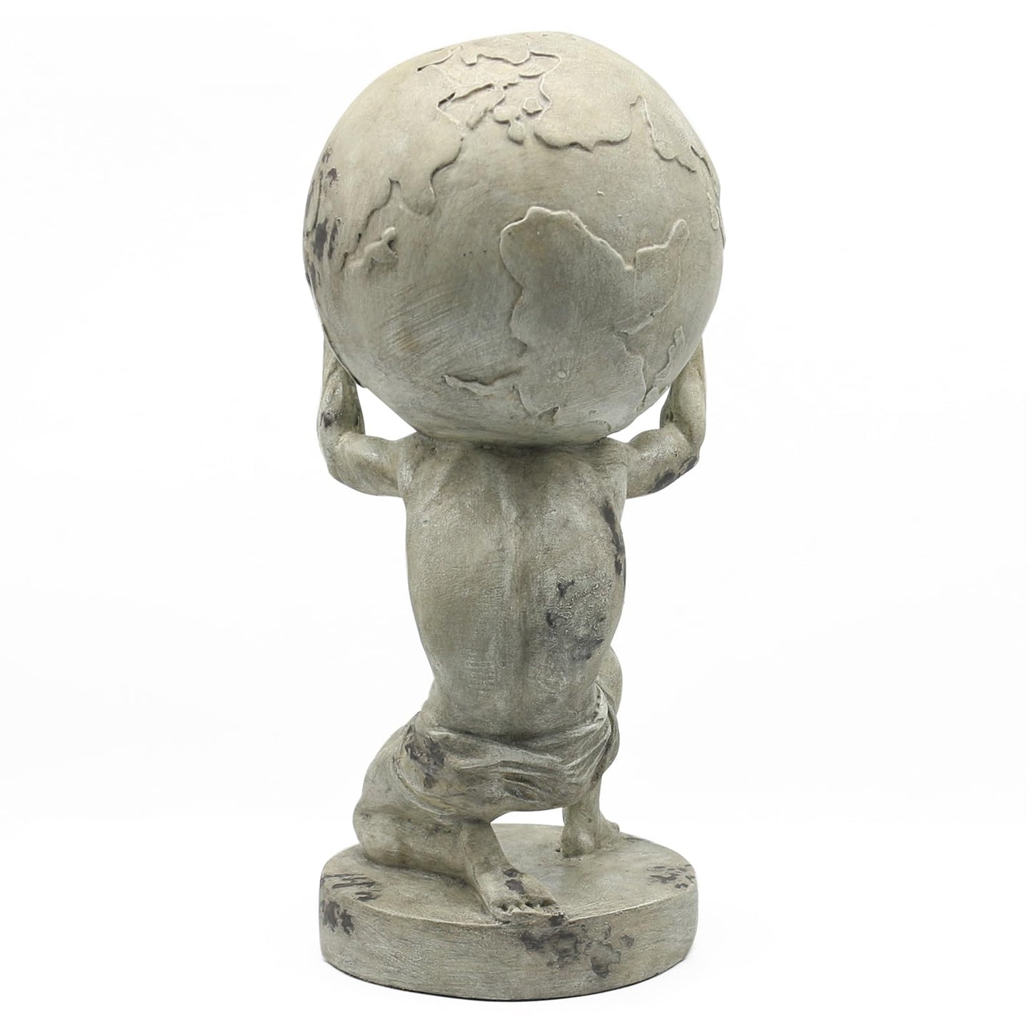 Lukitas Atlas Holding Up World Statue and Sculpture, Lifting The Earth Figurine Decor, Creative Ornament for Home Office Living Room, Resin 11.5''