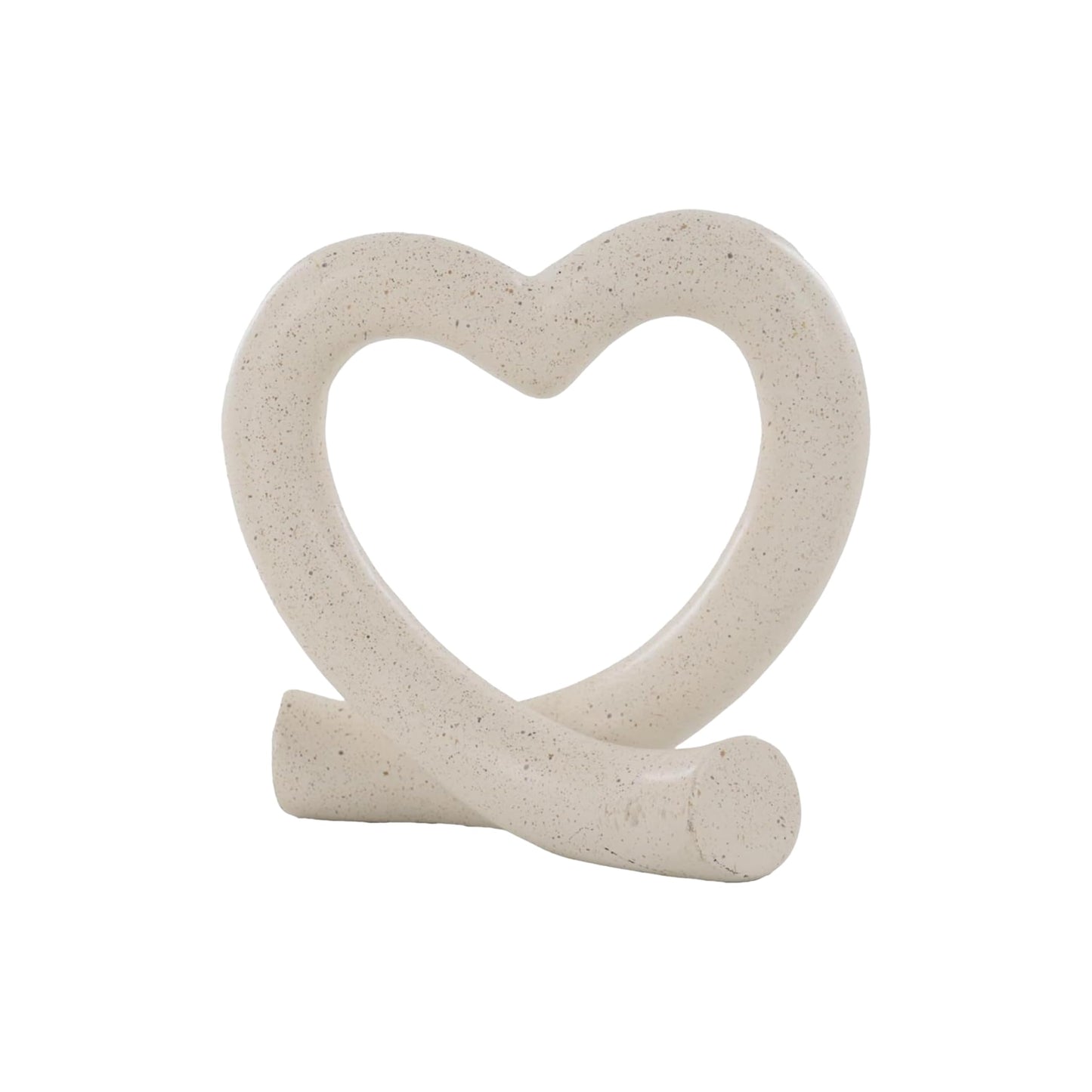 Lescafita Heart Decor Sculpture, Love Heart Statue Minimalist Modern Home Decor for Living Room Bedroom Desk Shelf Coffee Table, Romantic Meaningful Gift