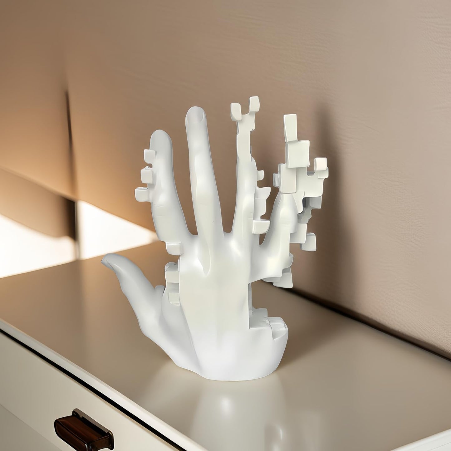 Coanwo Home Decor Modern Abstract Art Mosaic Hand Sculpture Table Decorations for Home Decor Hotel Office Living Room TV Cabinet