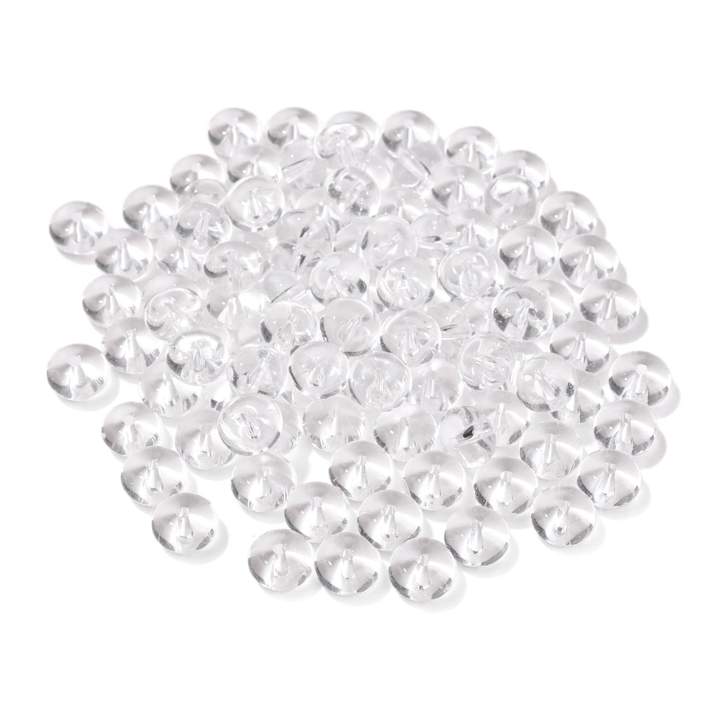 Raicegs 100pcs 5×8mm Rondelle Clear Quartz Beads Natural Gemstone Beads Abacus Disk Stone Loose Beads for Jewelry Making DIY Bracelets Necklace