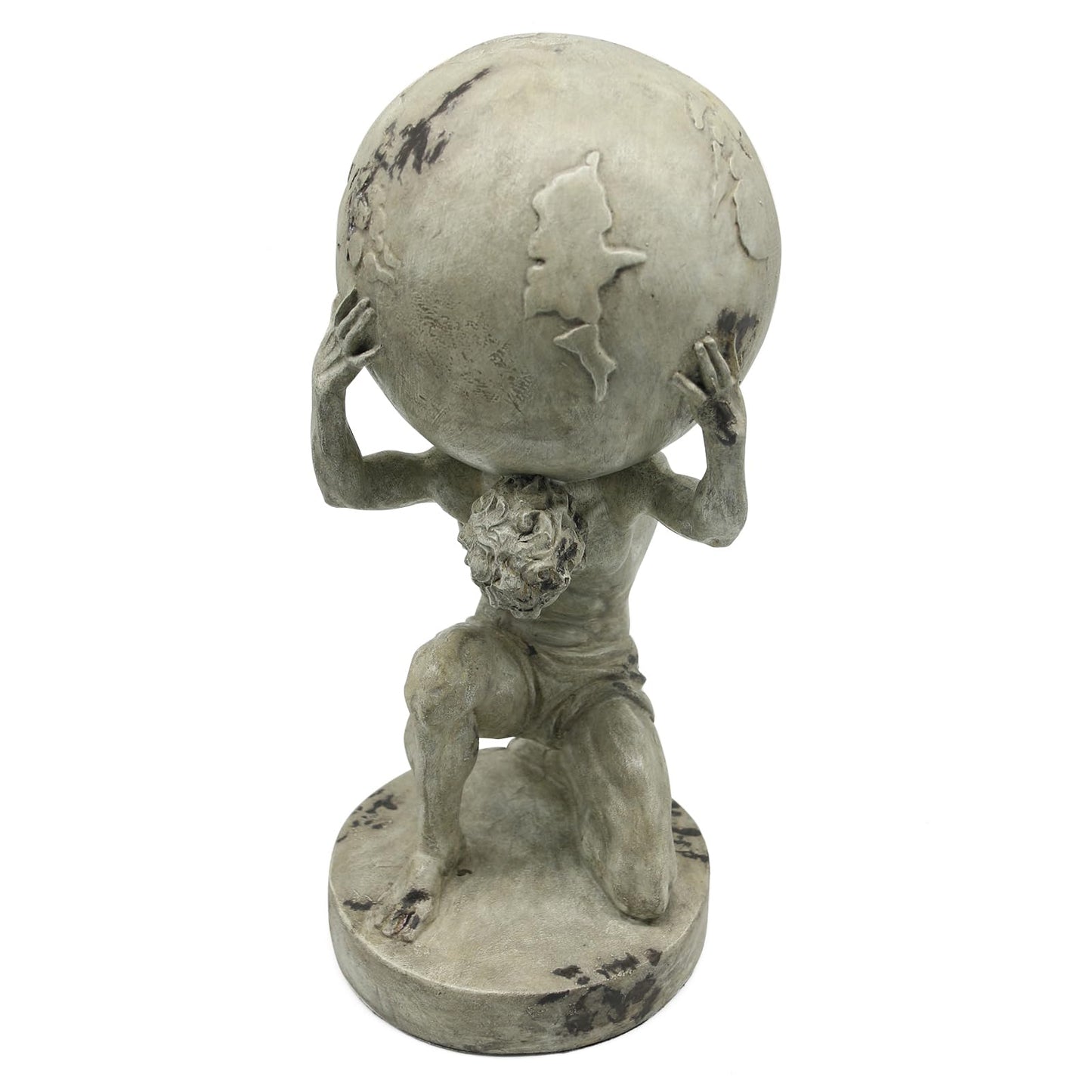 Lukitas Atlas Holding Up World Statue and Sculpture, Lifting The Earth Figurine Decor, Creative Ornament for Home Office Living Room, Resin 11.5''