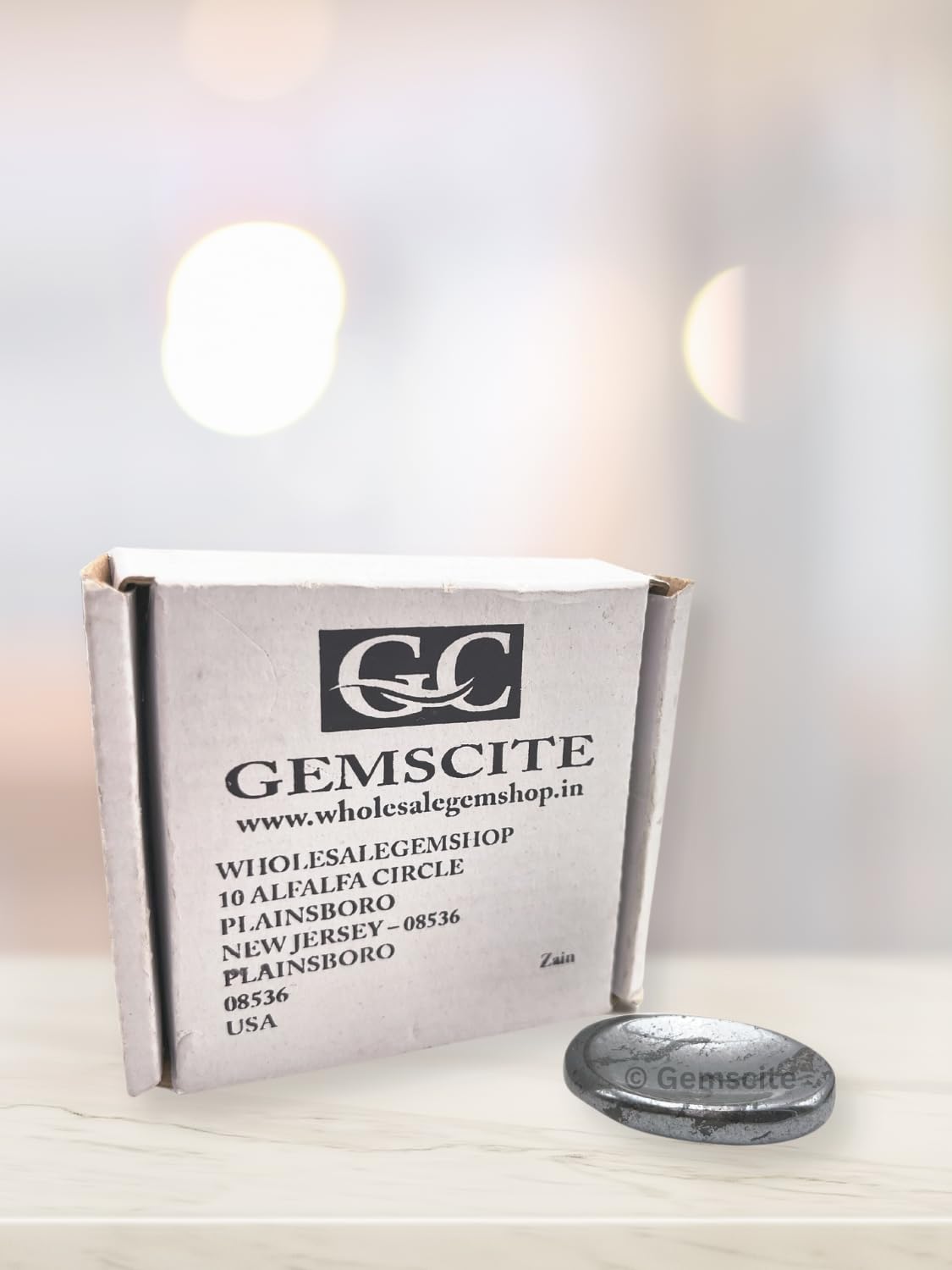 GEMSCITE Hematite Thumb Worry Stones Metaphysical Gemstone Crystal Healing Reiki Men Women Gift FENG Shui Positive Energy Love Wellness Palm Stones Wicca Powerful