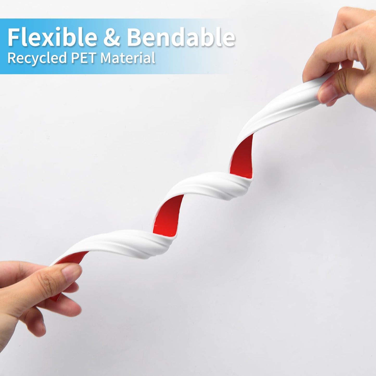 Art3d 30Ft Flexible Peel and Stick Crown Molding Trim, Self-Adhesive Panel Moulding Décor Lines for Wall Door Cabinet Frame, Mirror Window Borders & Home DIY, White